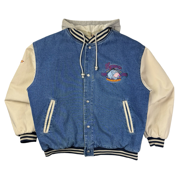 Vintage Eeyore ‘Positive In My Own Way’ Hooded Denim Varsity