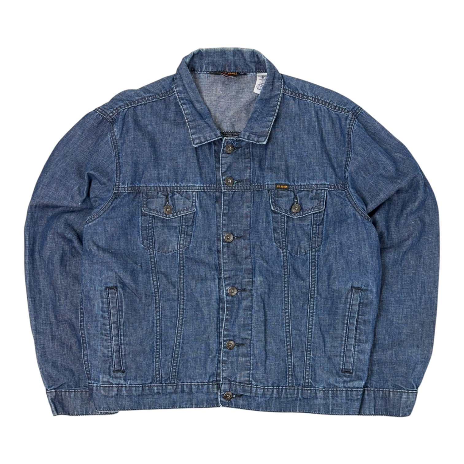 Vintage Polo By Ralph Lauren Denim Button Up Jacket Medium Wash