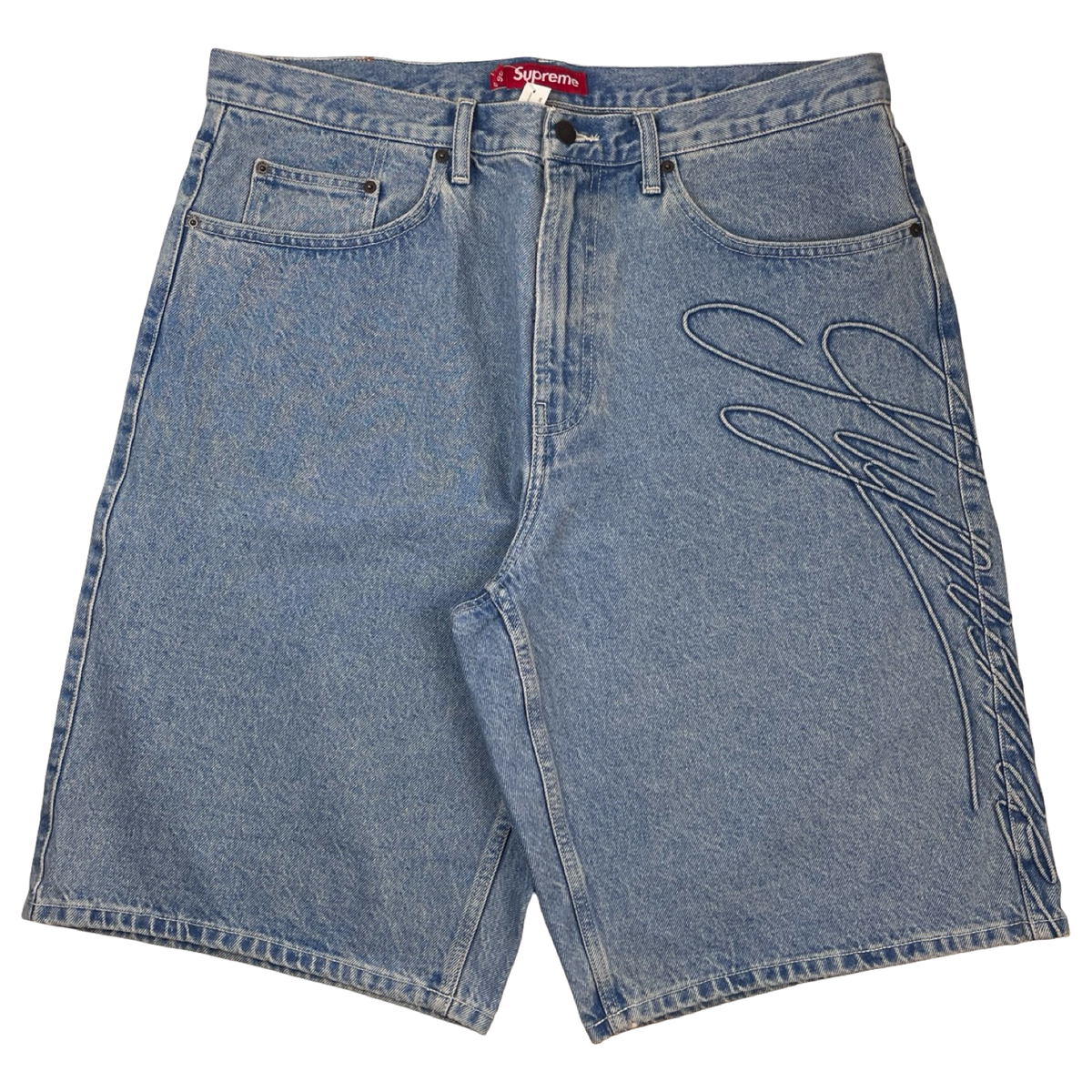 Supreme Script Baggy Denim Short