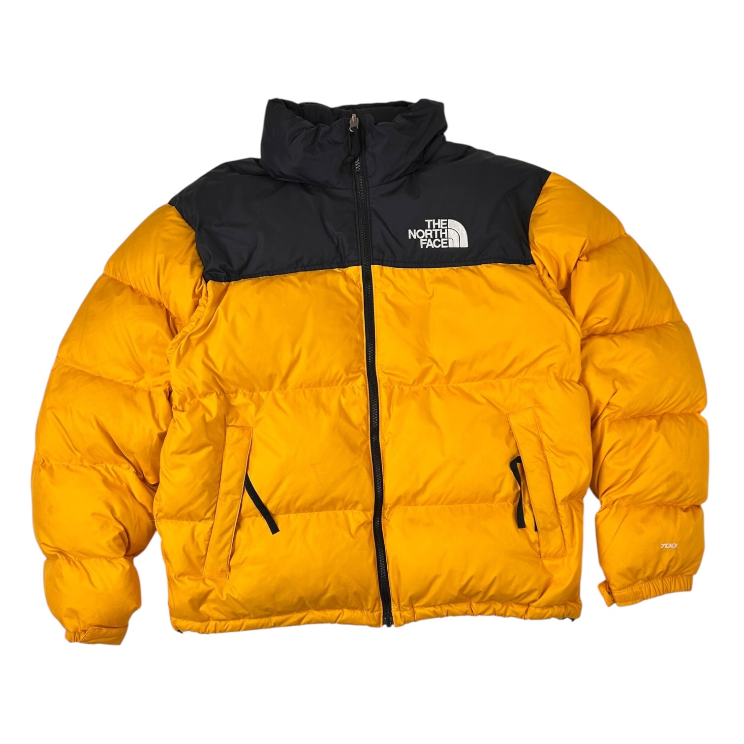 North face 700 Puffer Jacket Black/Yellow