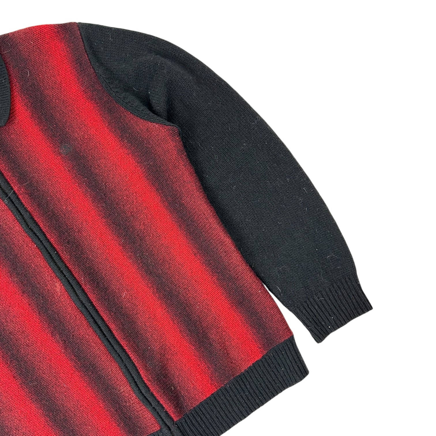 Stussy Plaid Zip Up Sweater Black/Red