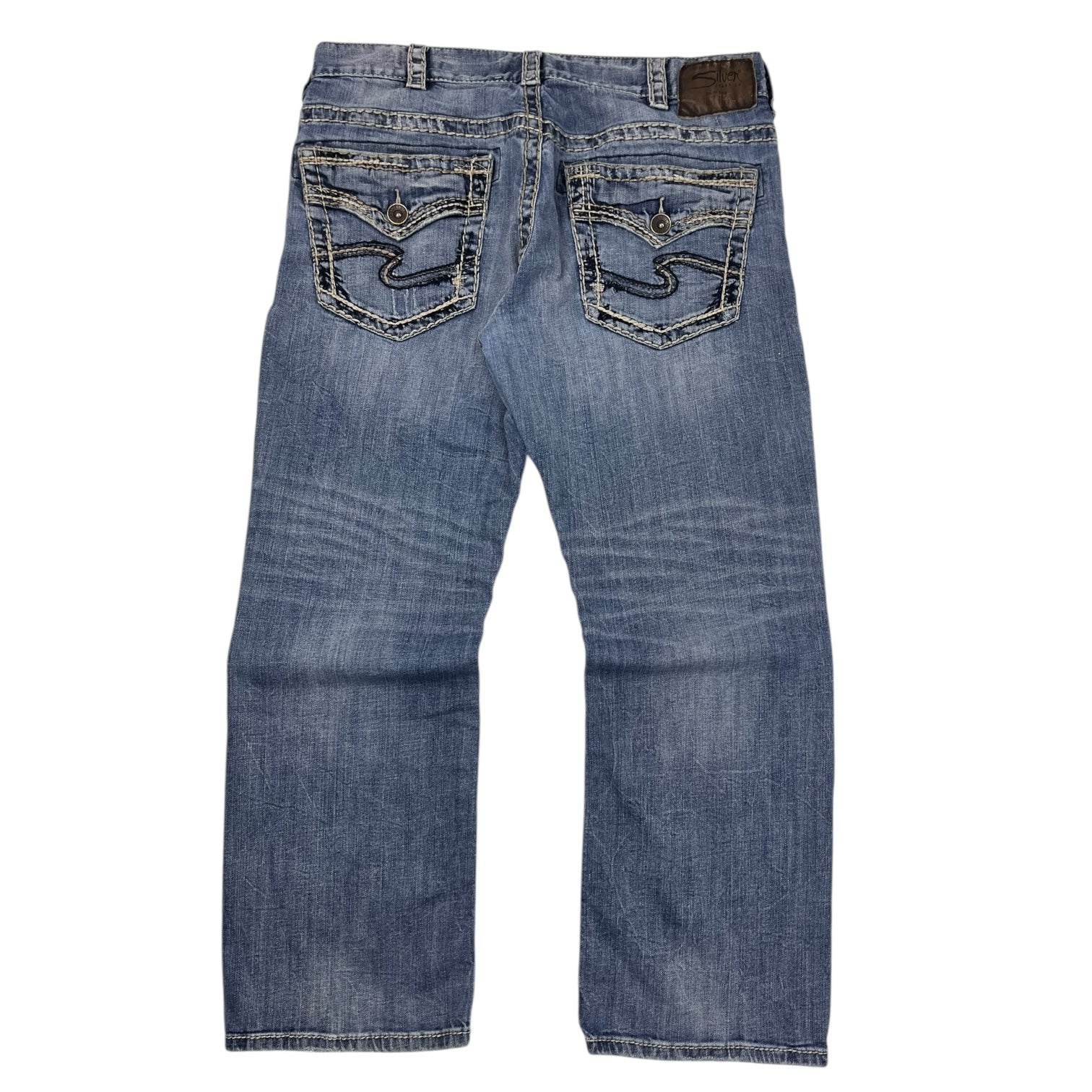 Vintage Silver Jeans Contrast Stitch Bottoms