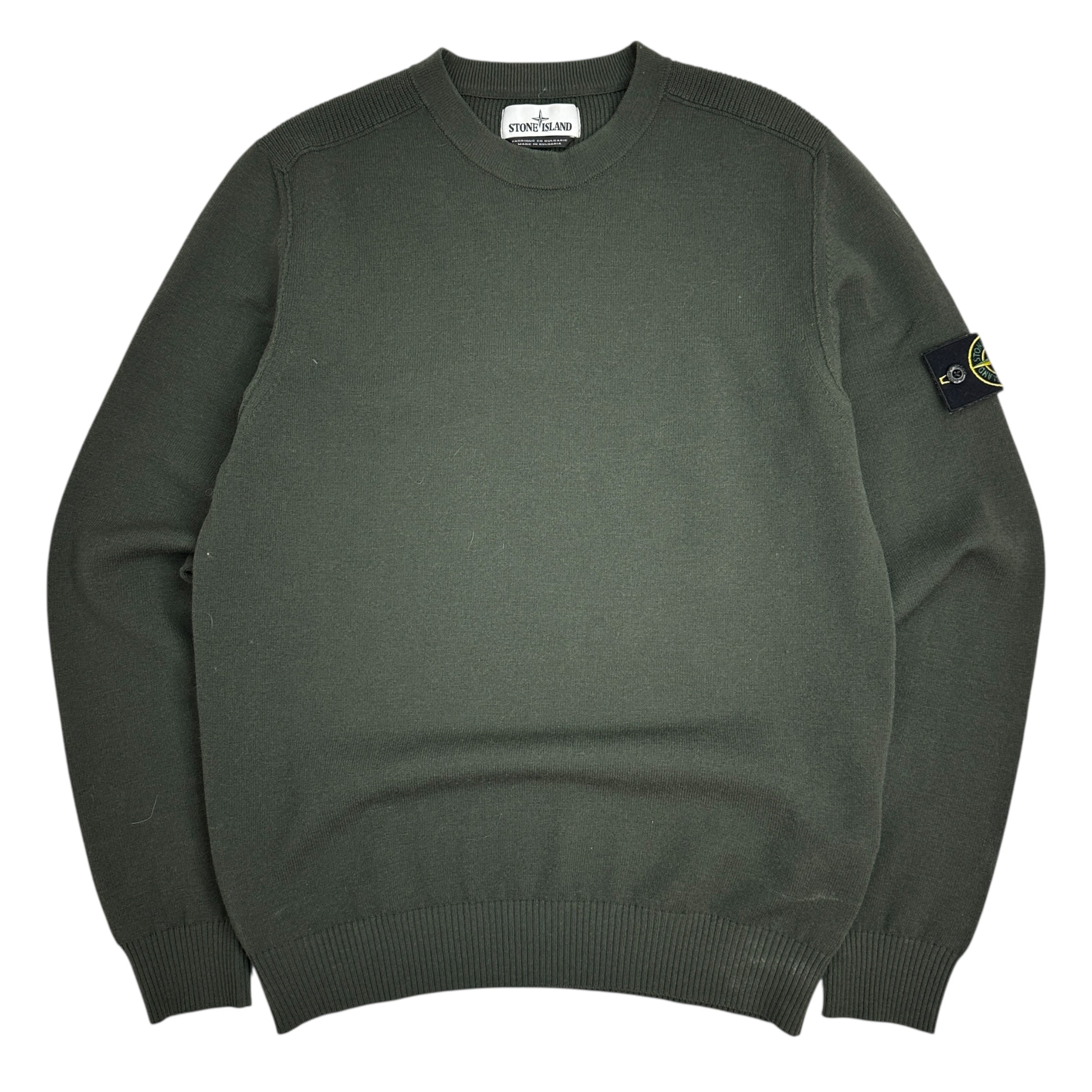 Stone Island Dark Green Knit Sweater