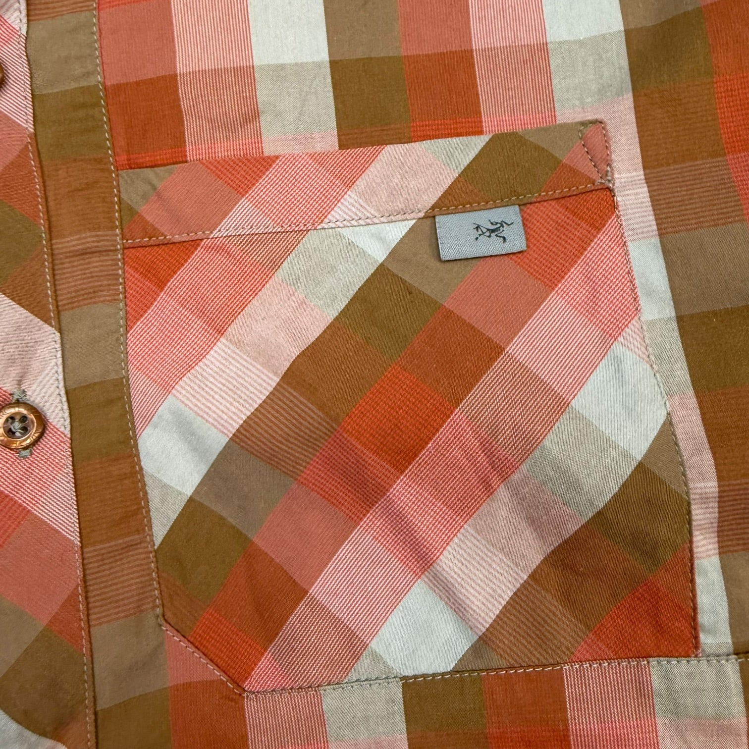 Arc’teryx Peakline Button Up Shirt Orange/Green