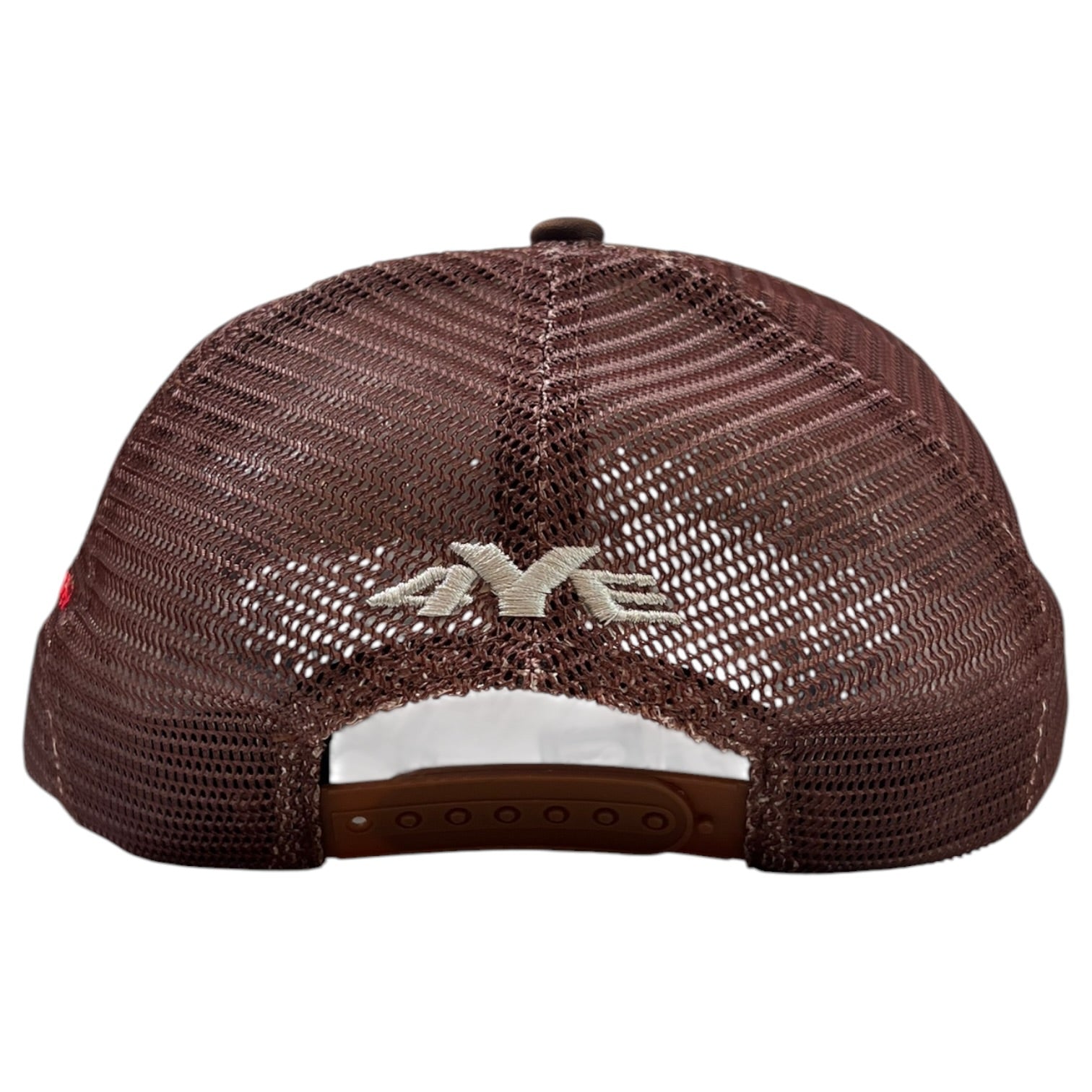 4YE Script Logo Trucker Cap Brown