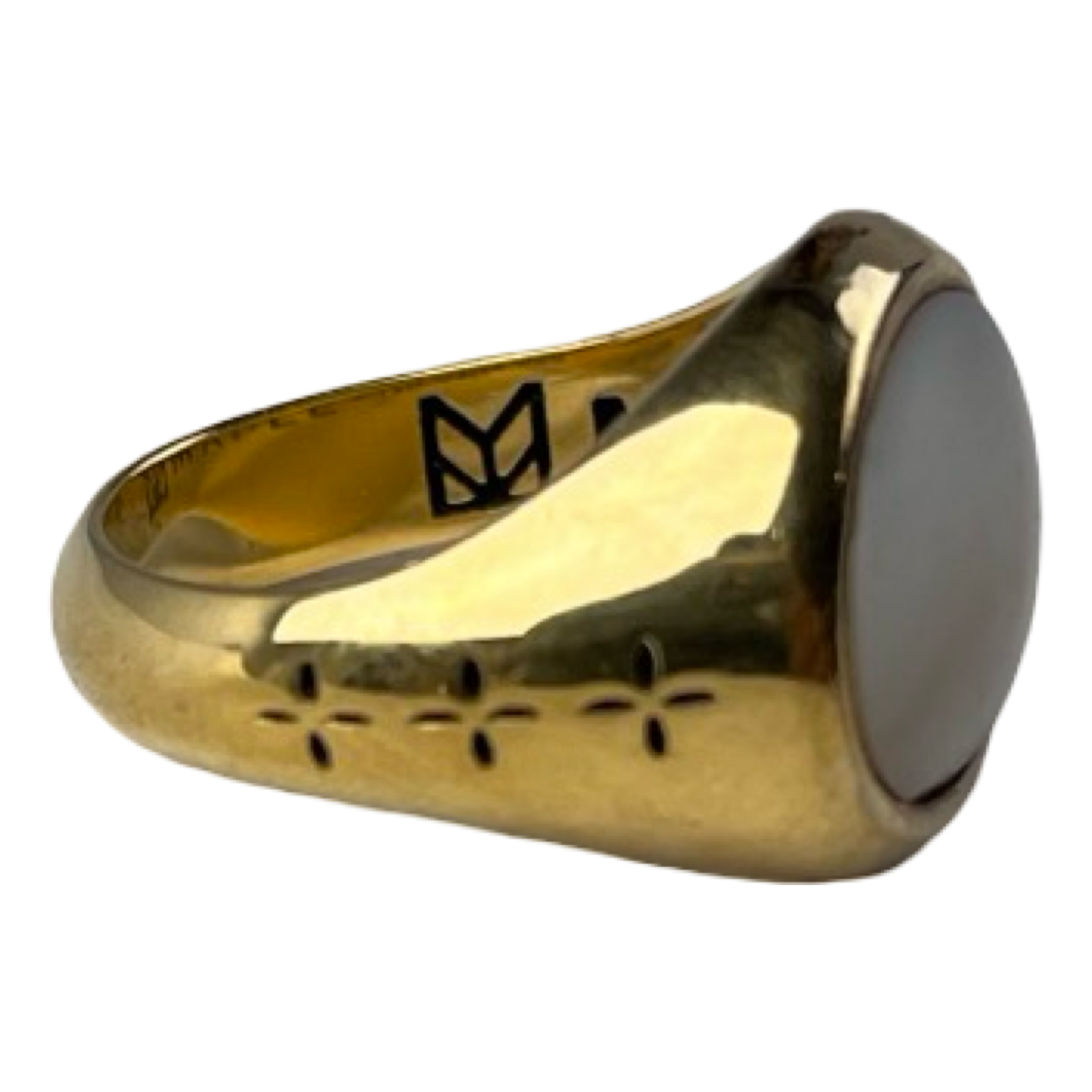 Maple Tubby Ring 14K Gold Mother Of Pearl
