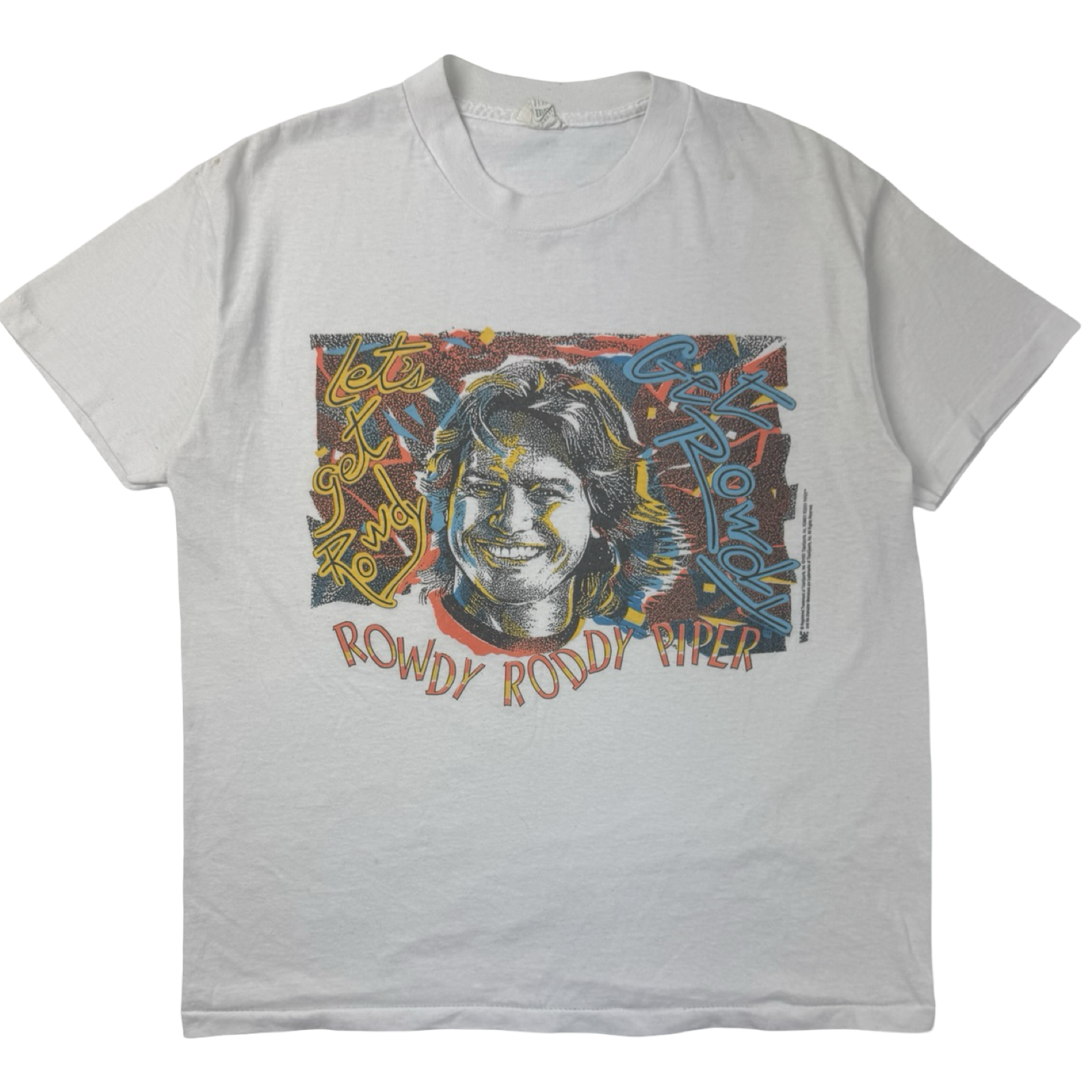 1991 Rowdy Roddy Piper WWF T-Shirt White