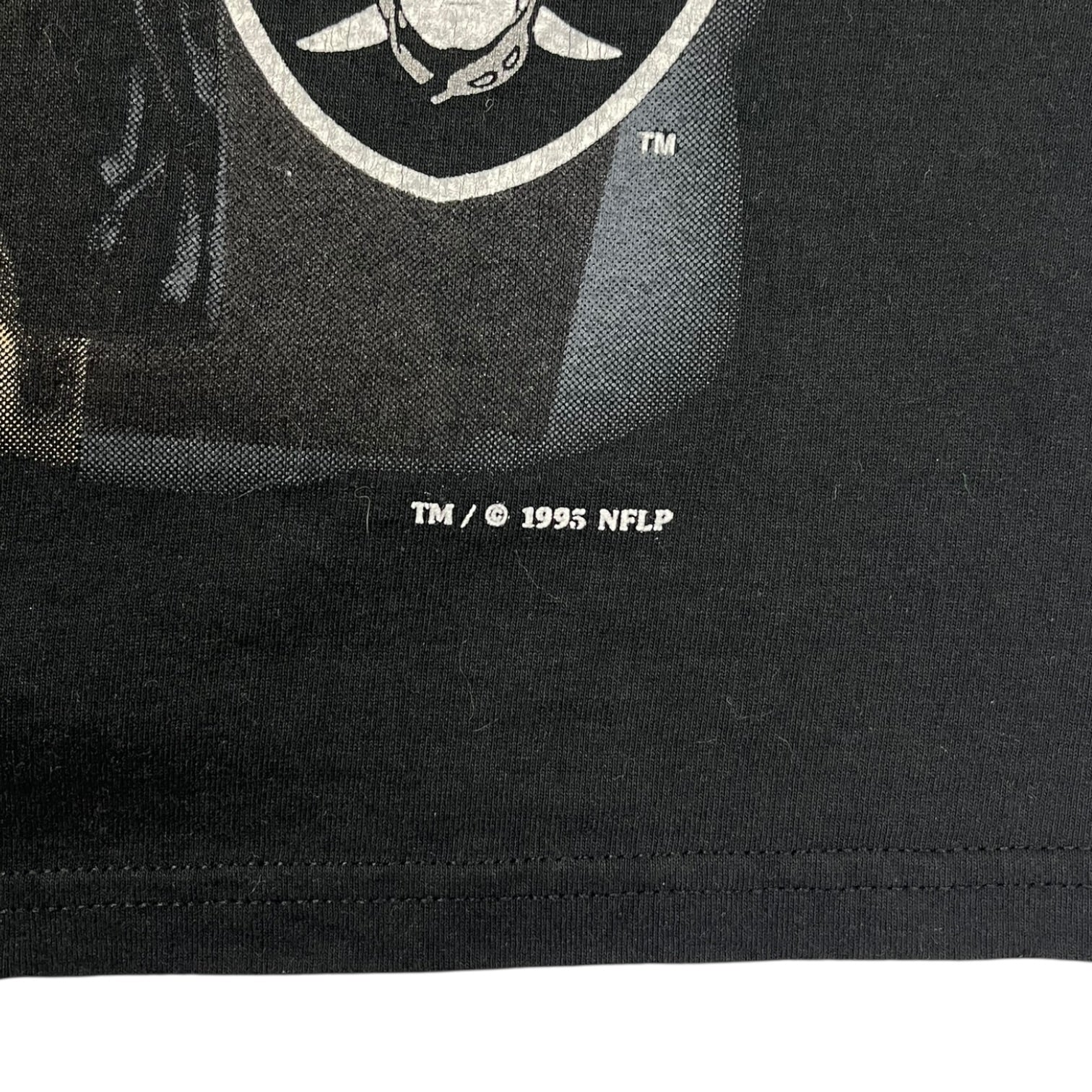 Vintage Nutmeg Los Angeles Raiders Embroidered T-Shirt Black