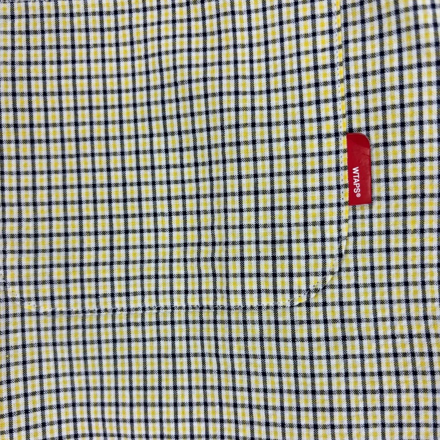 WTAPS Checkered Button-Up Shirt Yellow