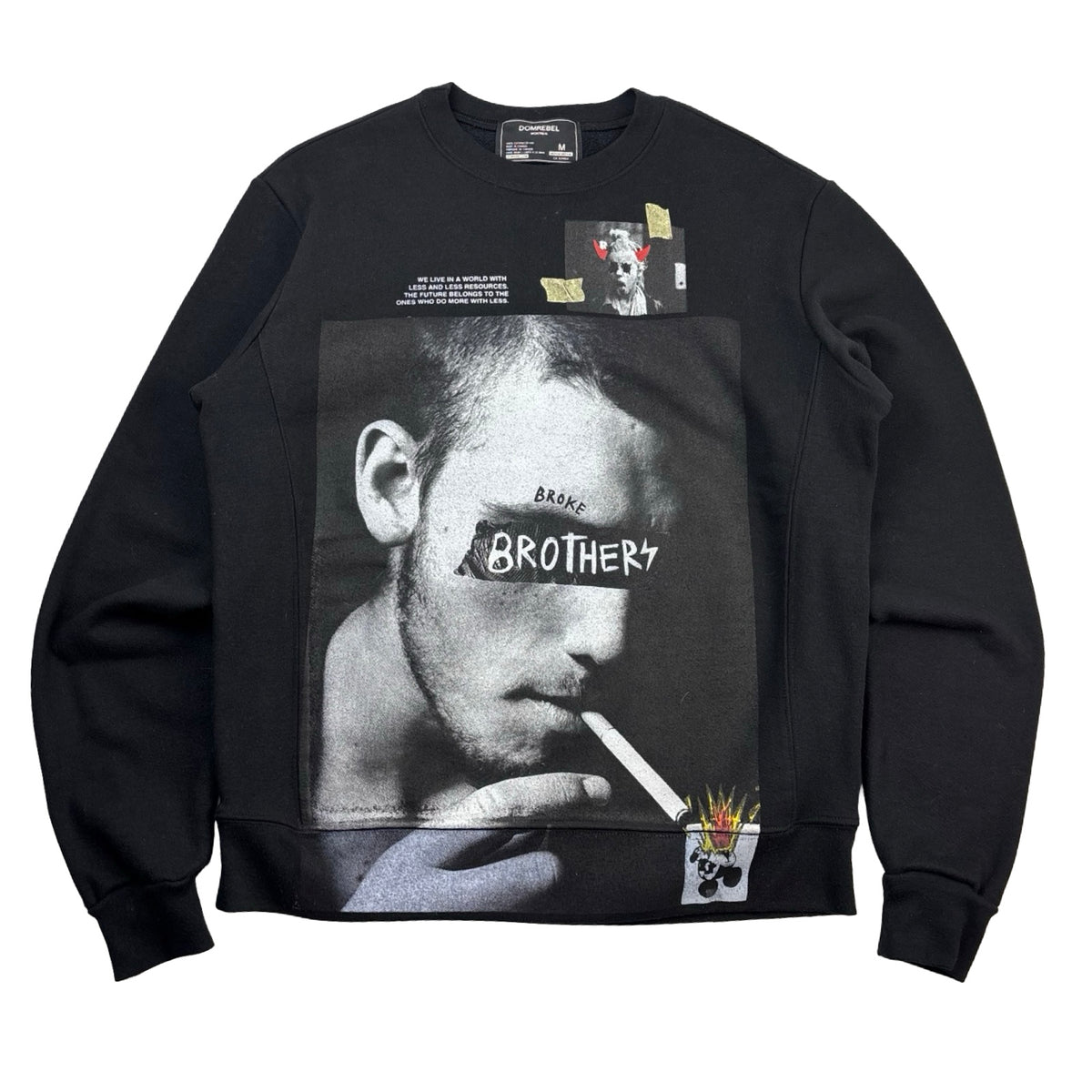 Dom Rebel “Broke Brothers” Crewneck Black