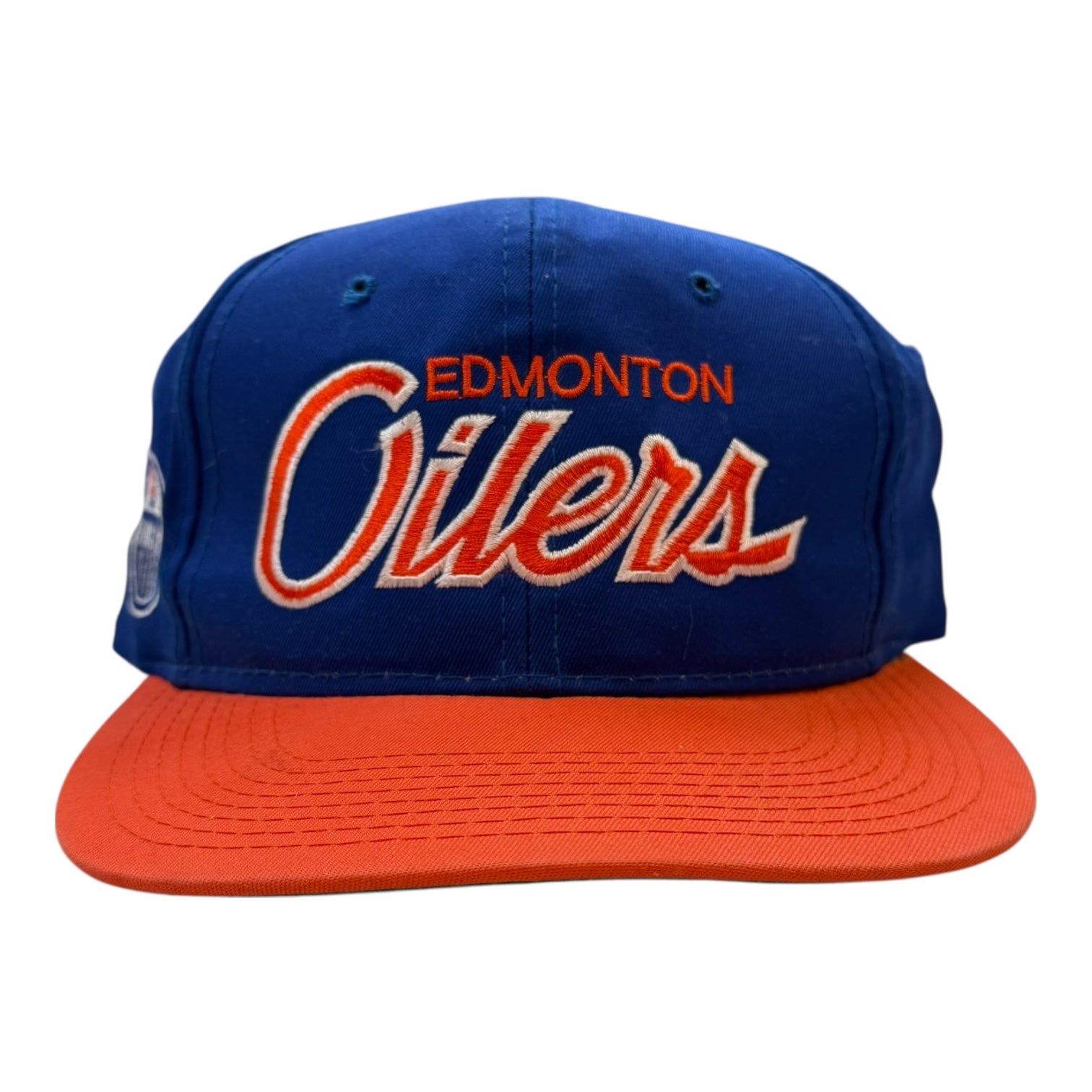 Vintage Sport Specialties Edmonton Oilers SnapBack Hat Orange/Blue