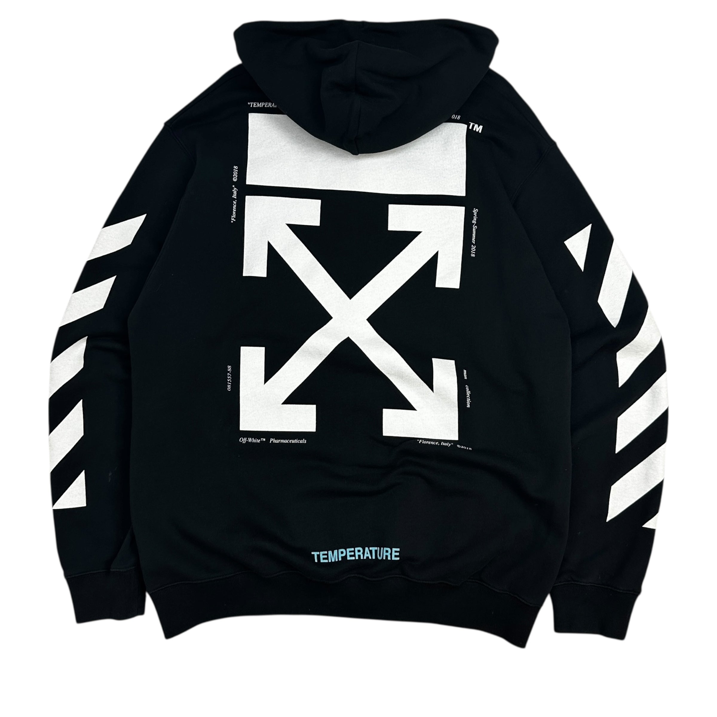 Off White Mona Lisa Arrows Hoodie Black/White