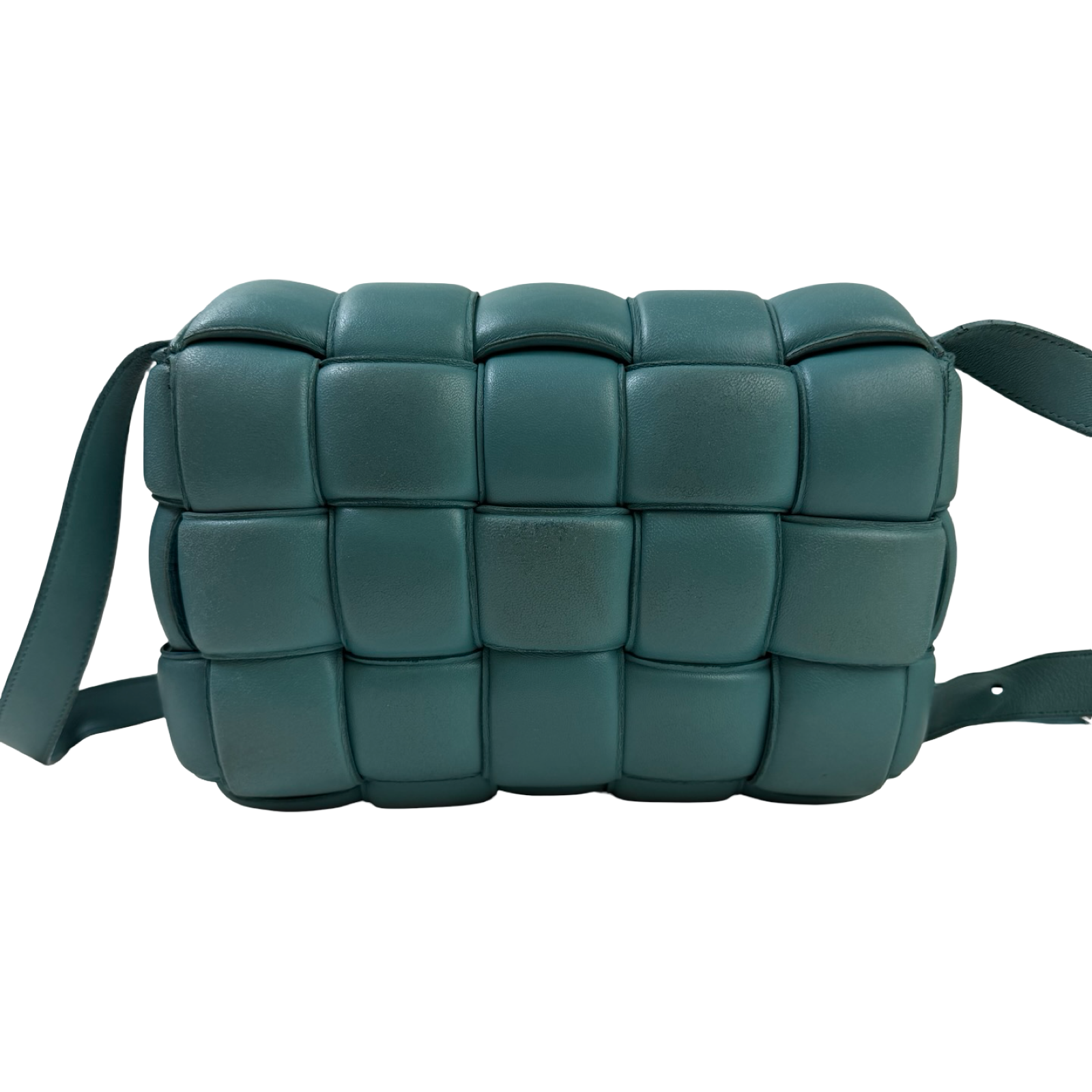(W) Bottega Venenta Leather Padded Cassette Bag Linoleum