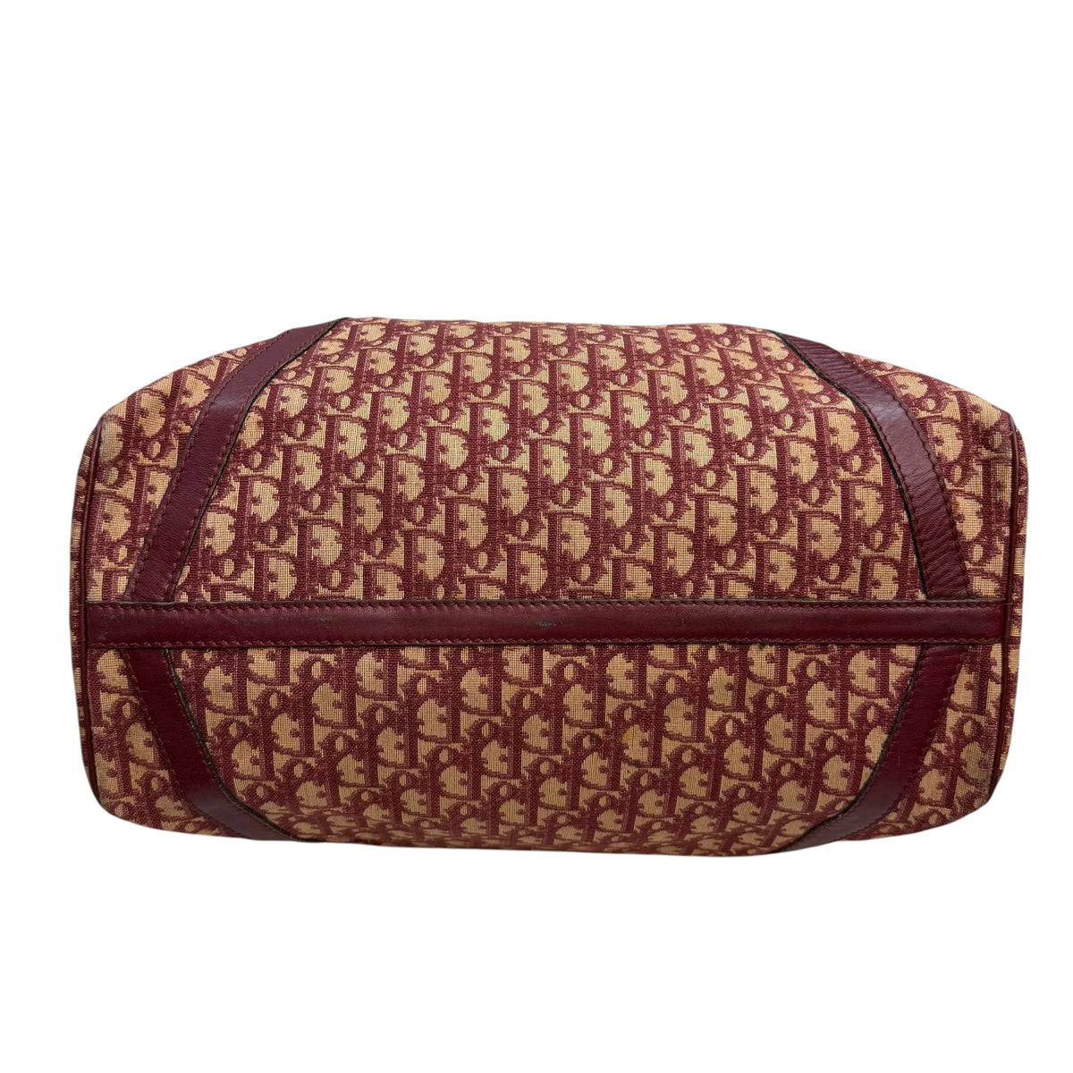 Vintage Christian Dior Monogram Trotter Boston Bag Pink/Burgundy