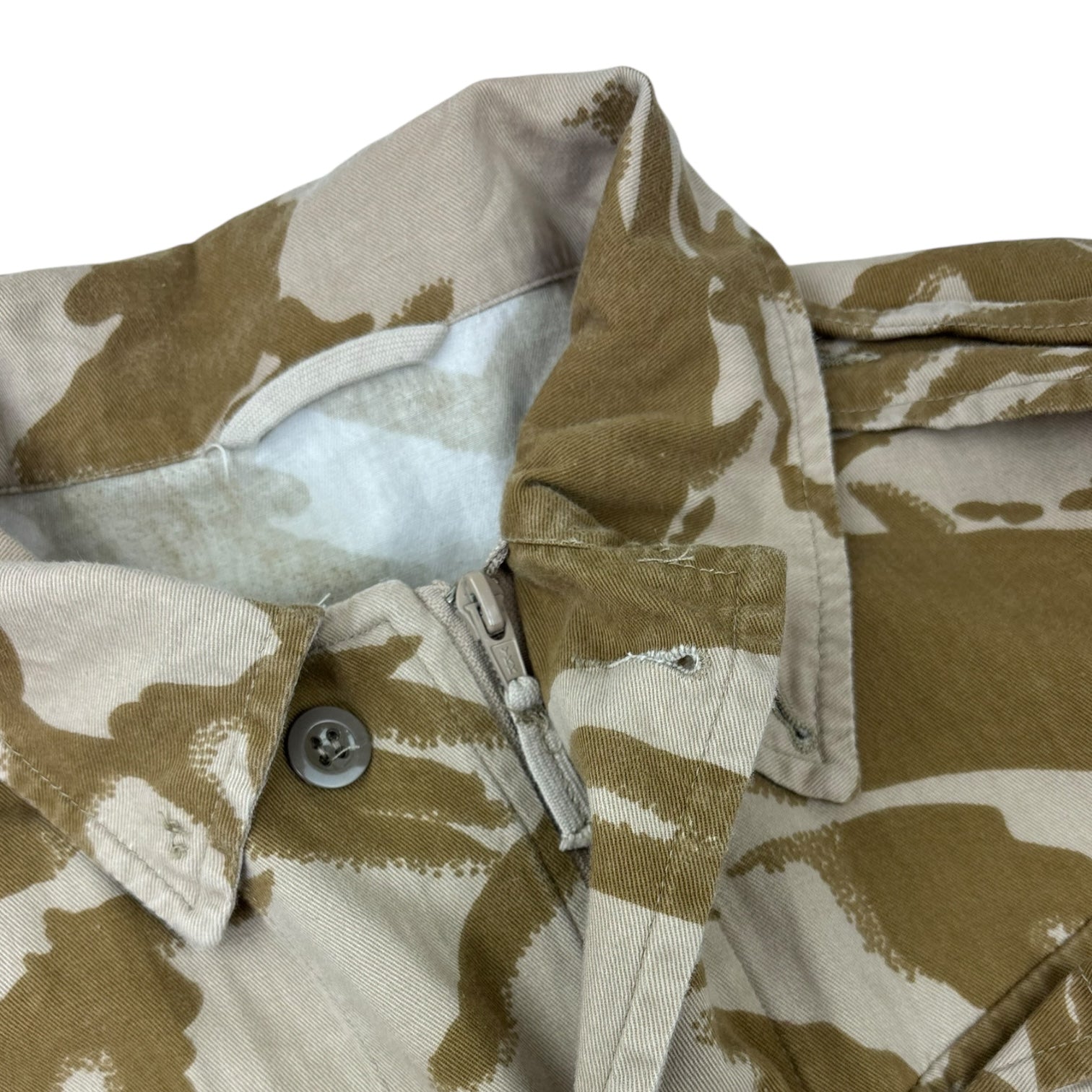 Vintage Desert Camo Zip-Up Overshirt Tan
