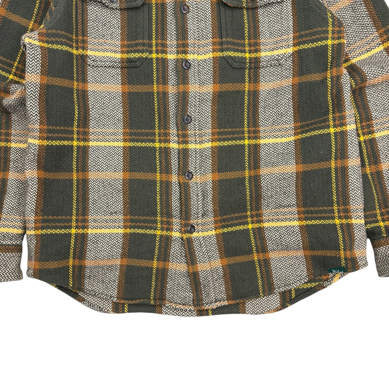 Vintage WoolRich Button Up Shirt Green/Yellow