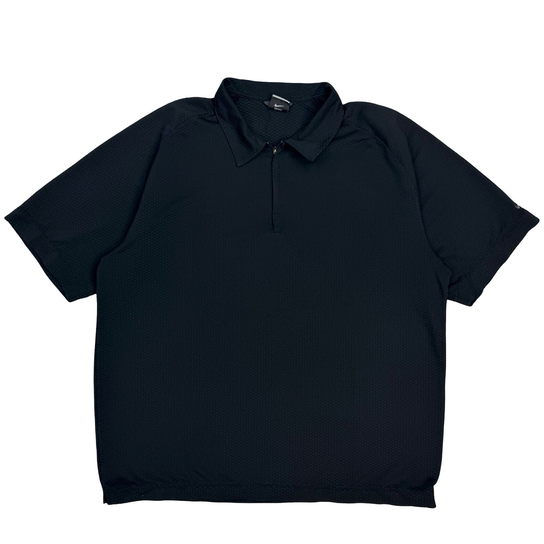 Vintage Nike Golf Zip Up Polo Shirt Black