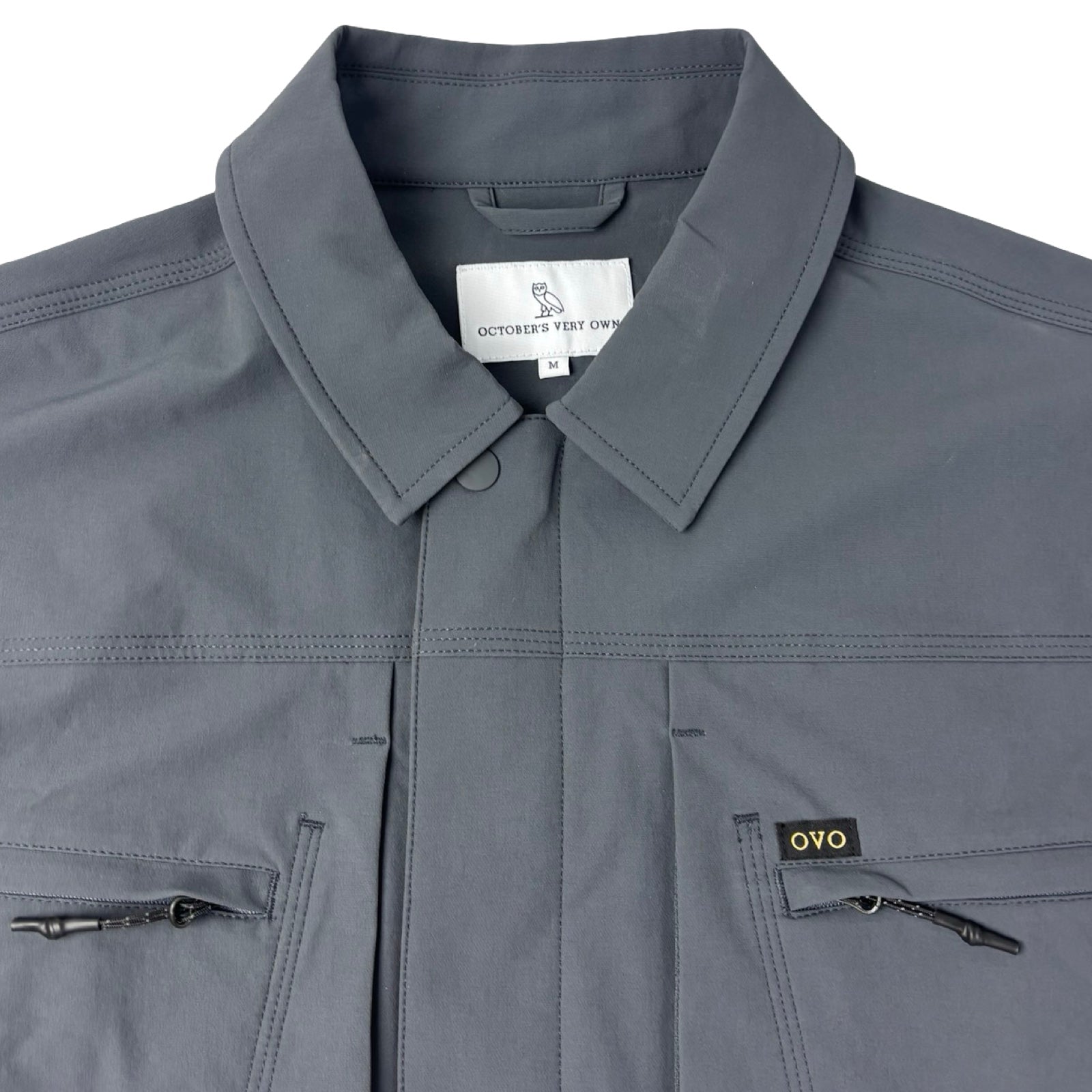 OVO Tech Overshirt “Pinstripe” Jacket Grey
