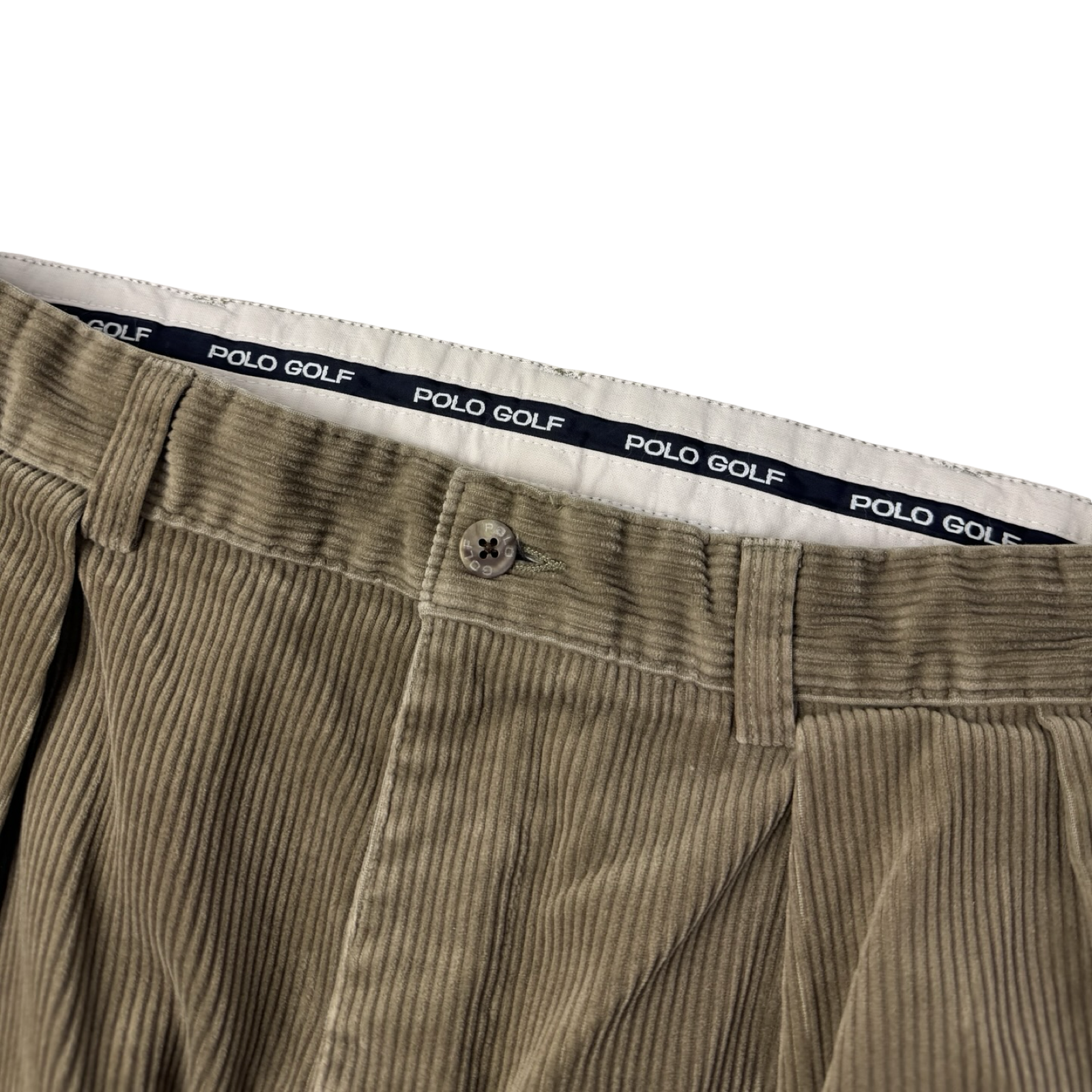 Polo Ralph Lauren Pleated Golf Corduroy Pants Brown