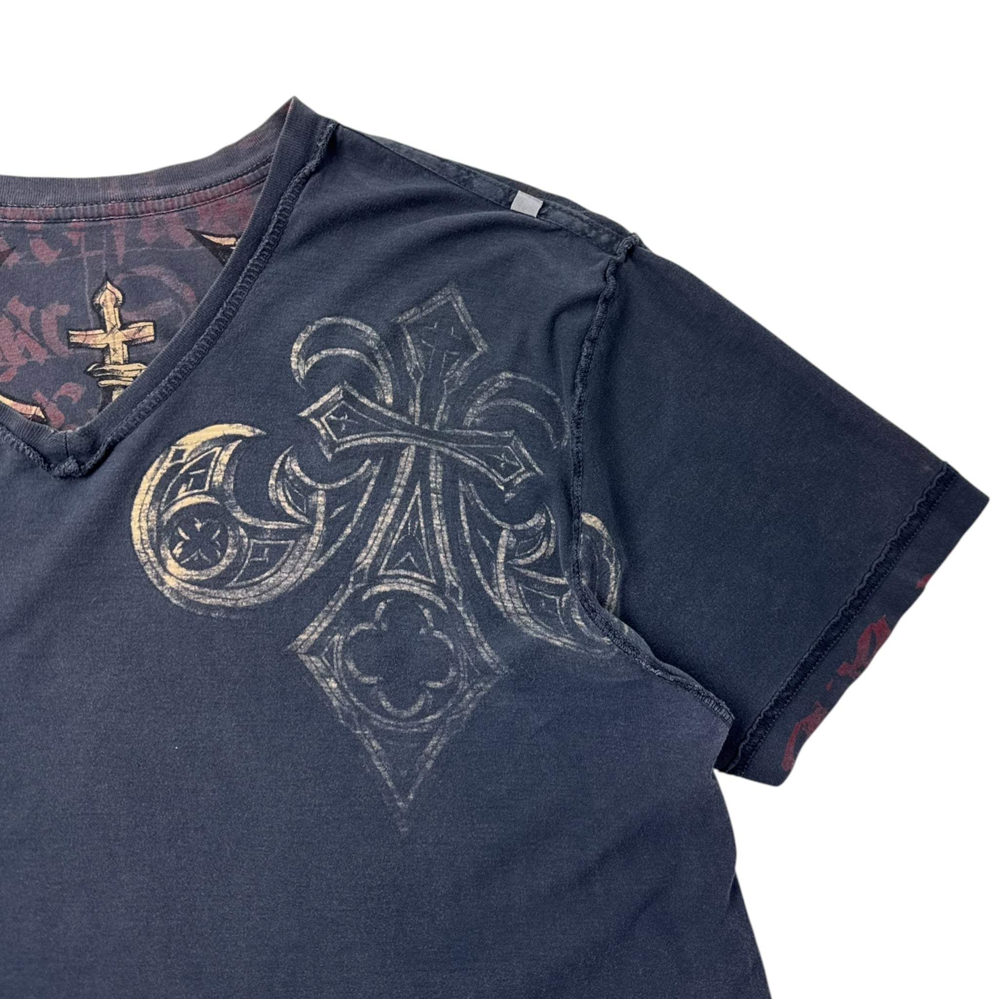 Vintage Affliction Reversible Cyber Angel Wings Emo T-Shirt