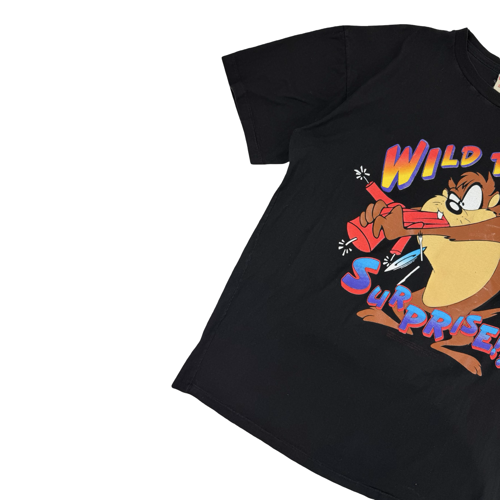 Vintage 1990s Taz Wild Turkey Looney Tunes T-Shirt Black