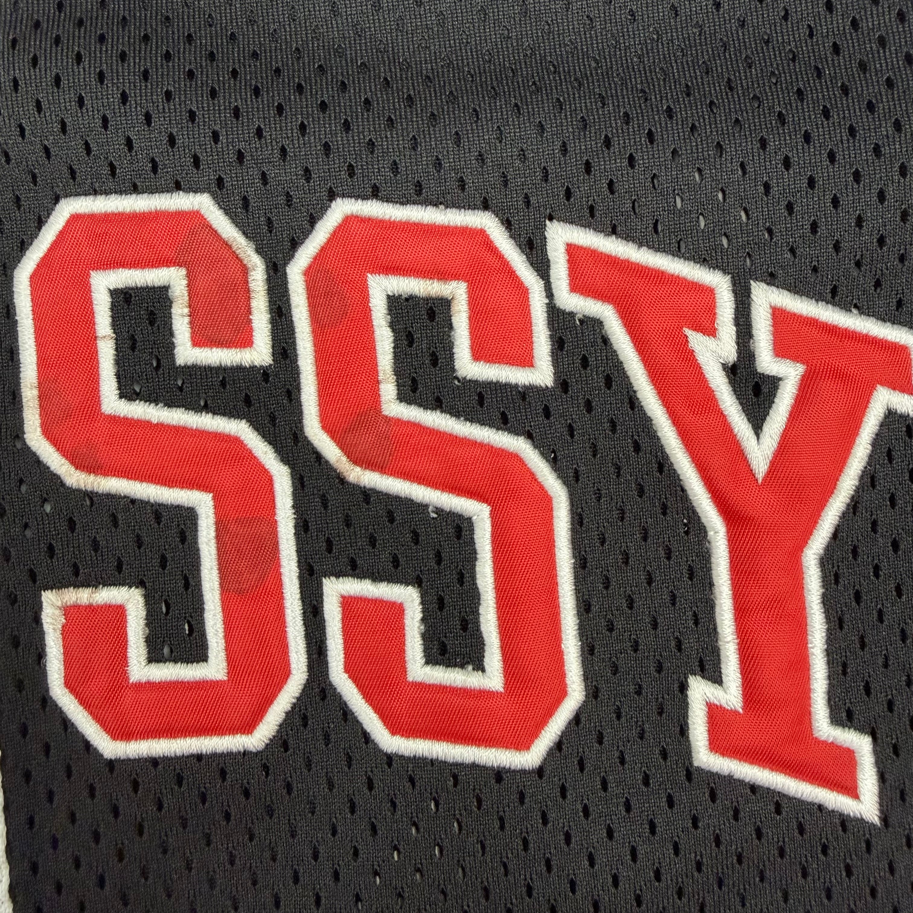 Stussy Team Embroidered Mesh Baseball Jersey Black