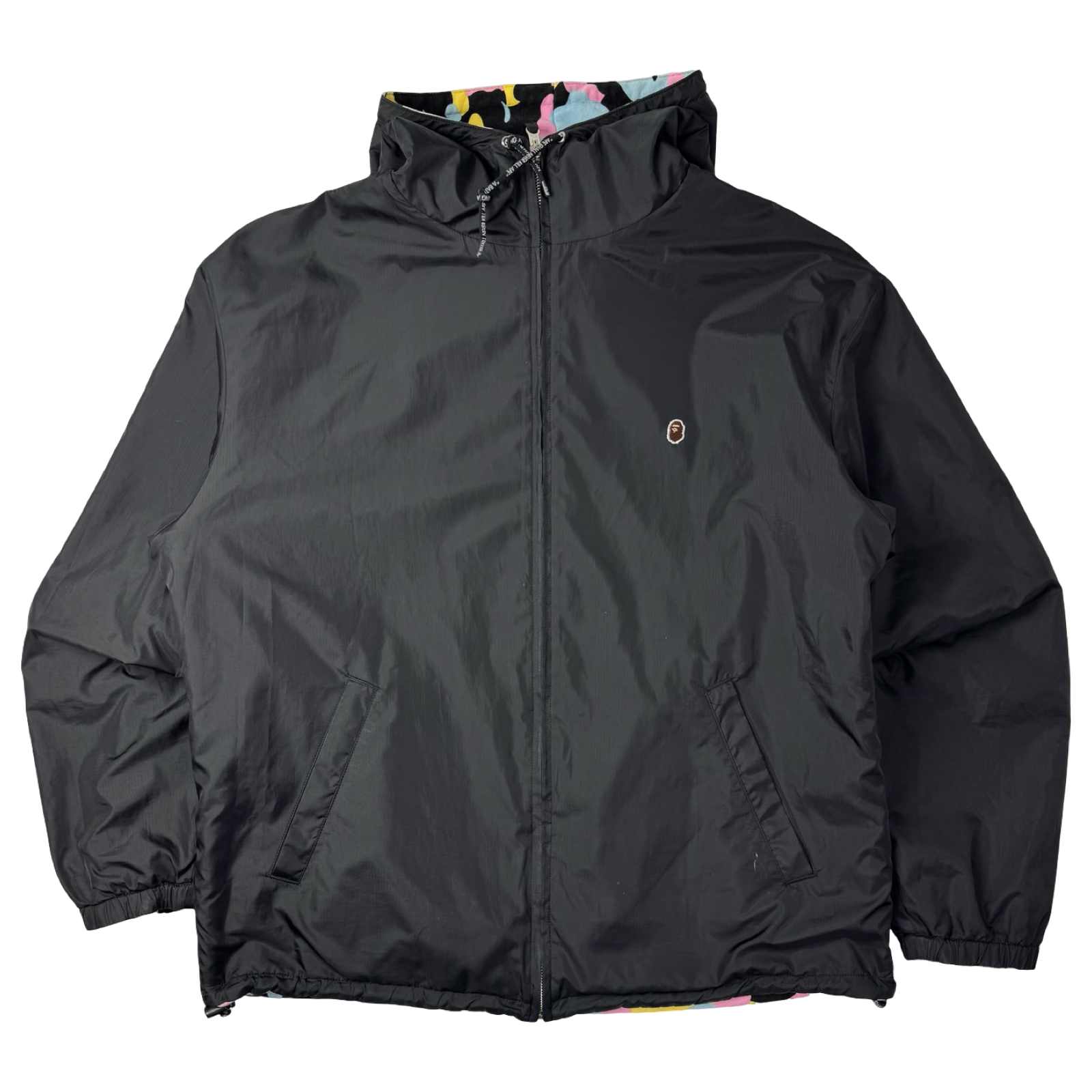 BAPE Reversible Zip Jacket Cotton Candy Black