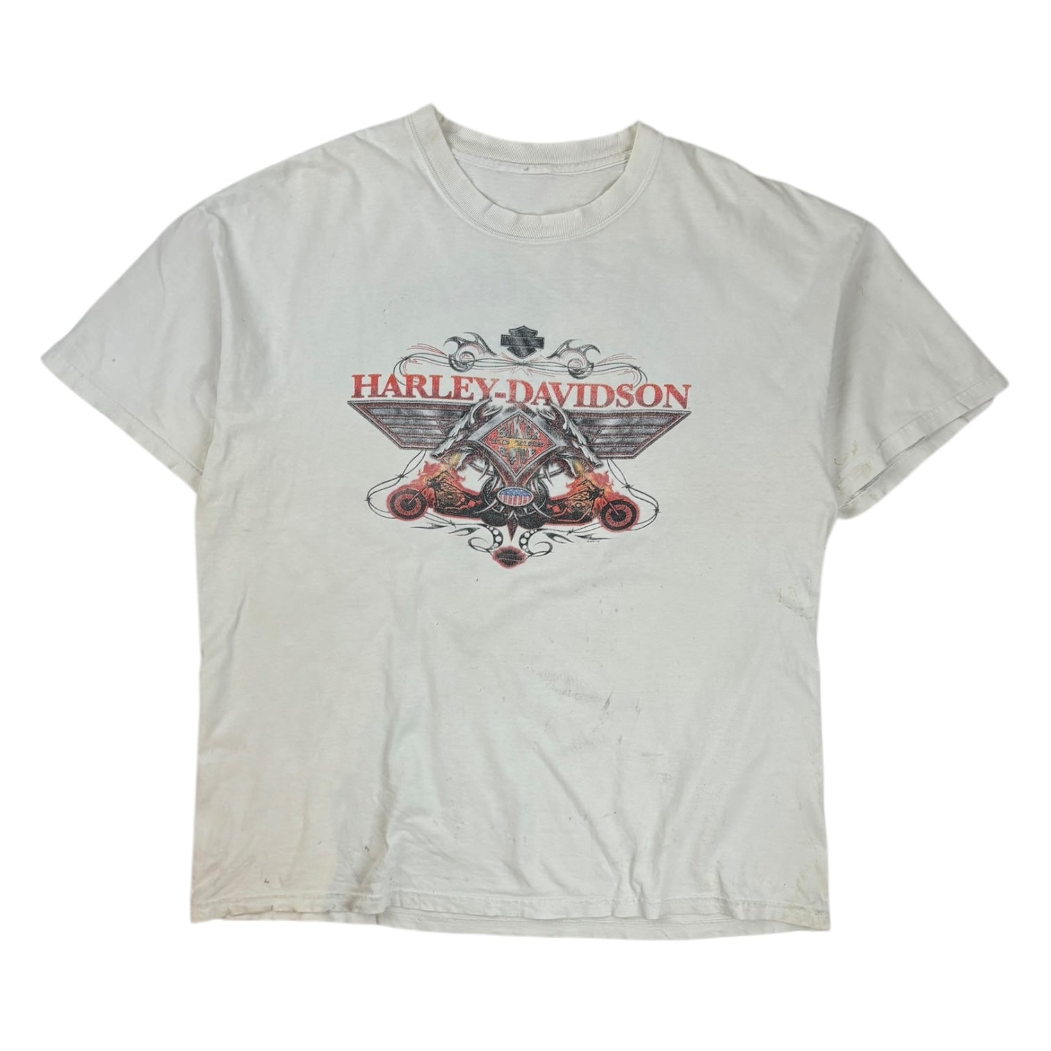 Vintage Hollywood California Harley Davidson T-Shirt White