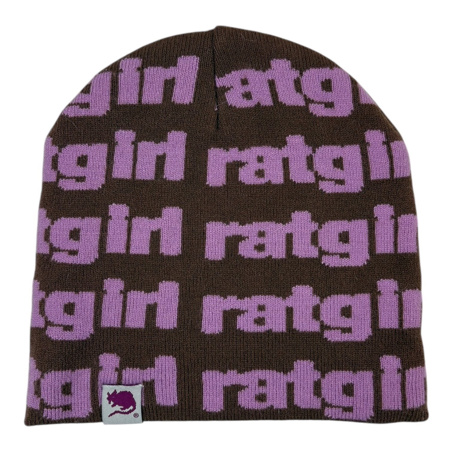 Stray Rats “Ratgirl” Skullcap Beanie Brown