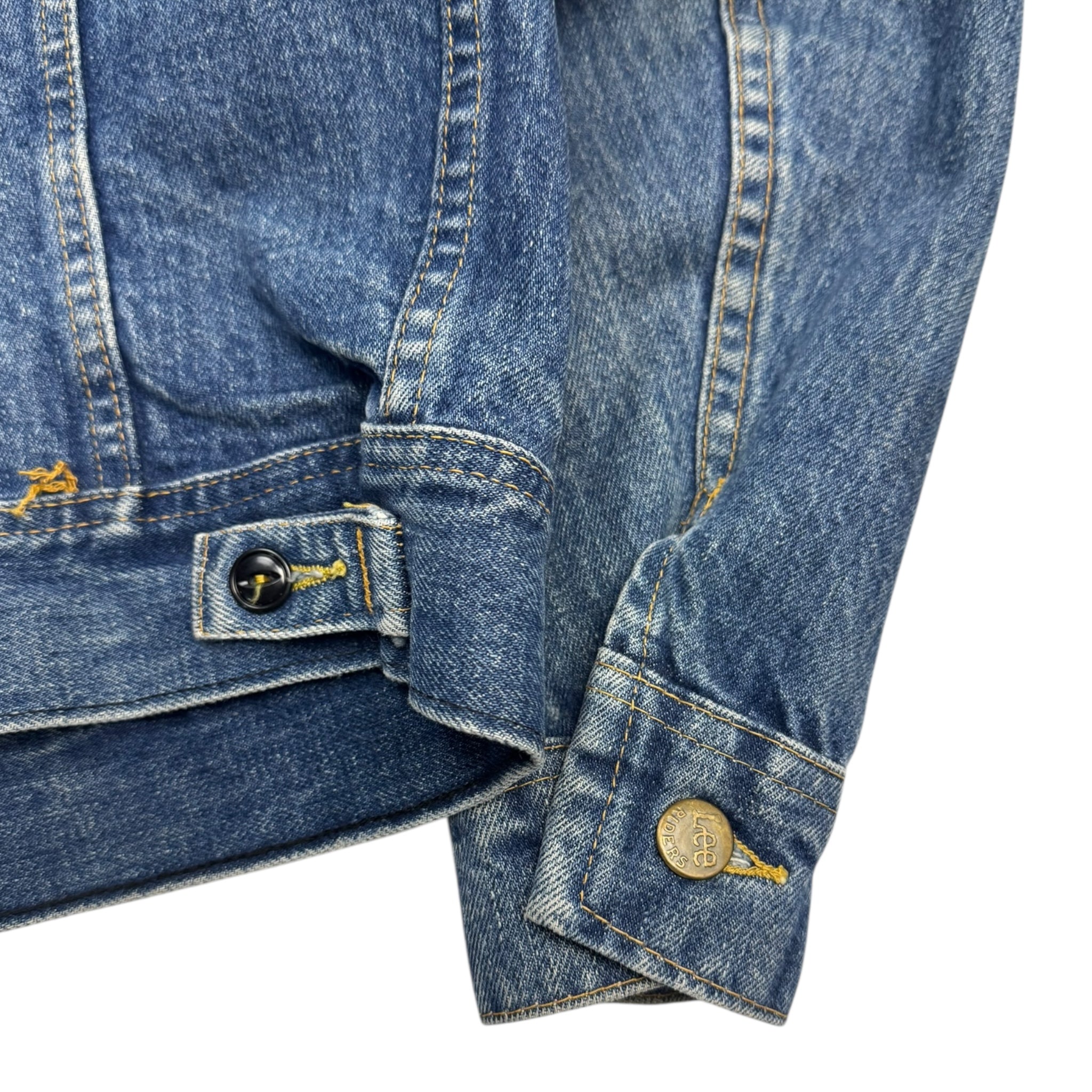 Vintage Lee Trucker Denim Jacket Worn In Indigo