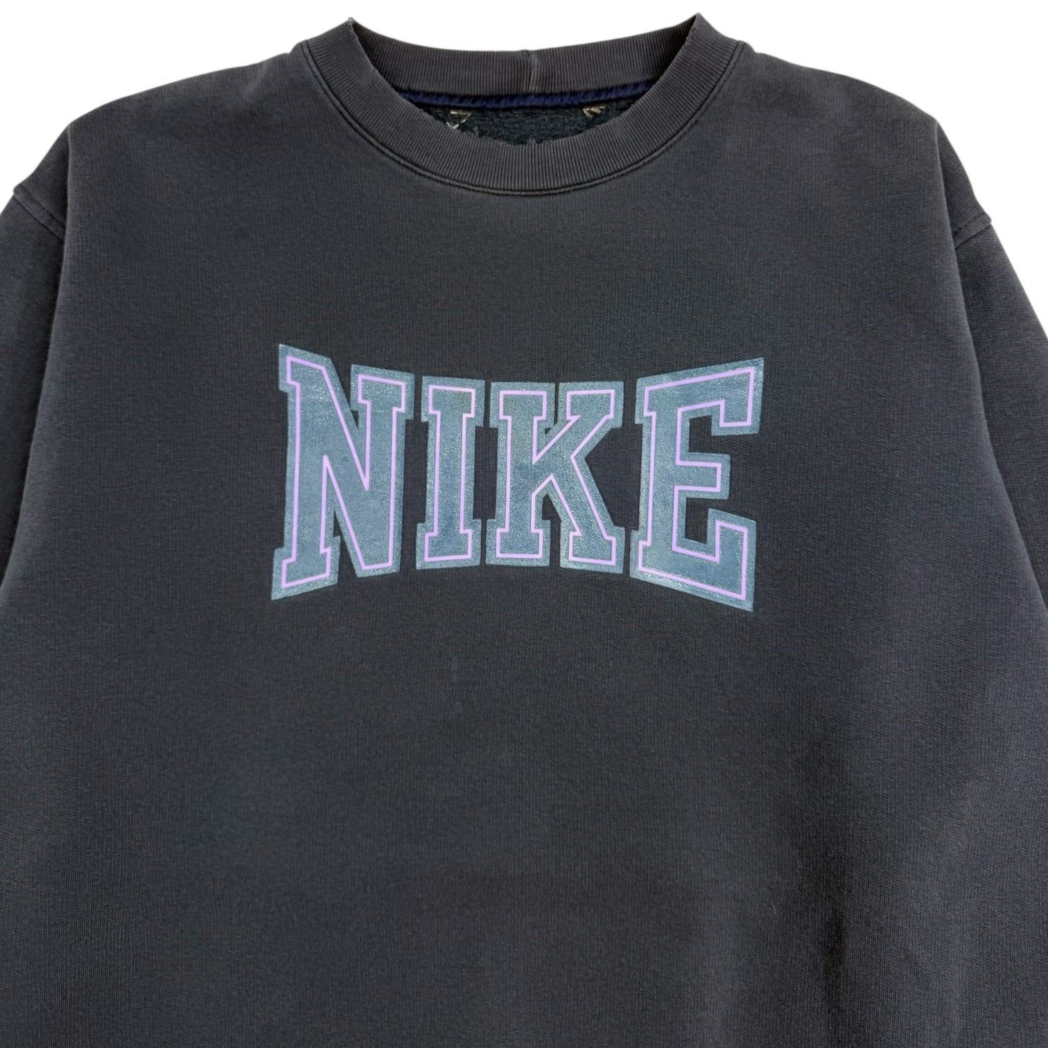Vintage Nike Spellout Logo Crewneck Navy