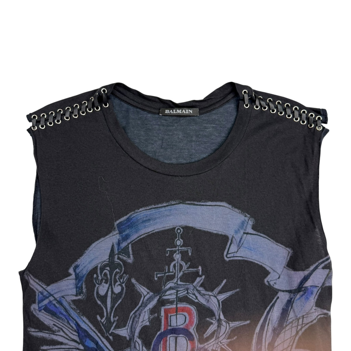 (W) Balmain S/S 2011 Collection Tank Top Black