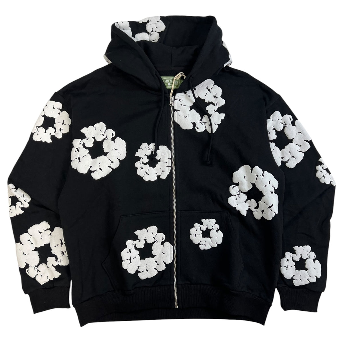 Denim Tears Cotton Wreath Zip Up Hoodie Black