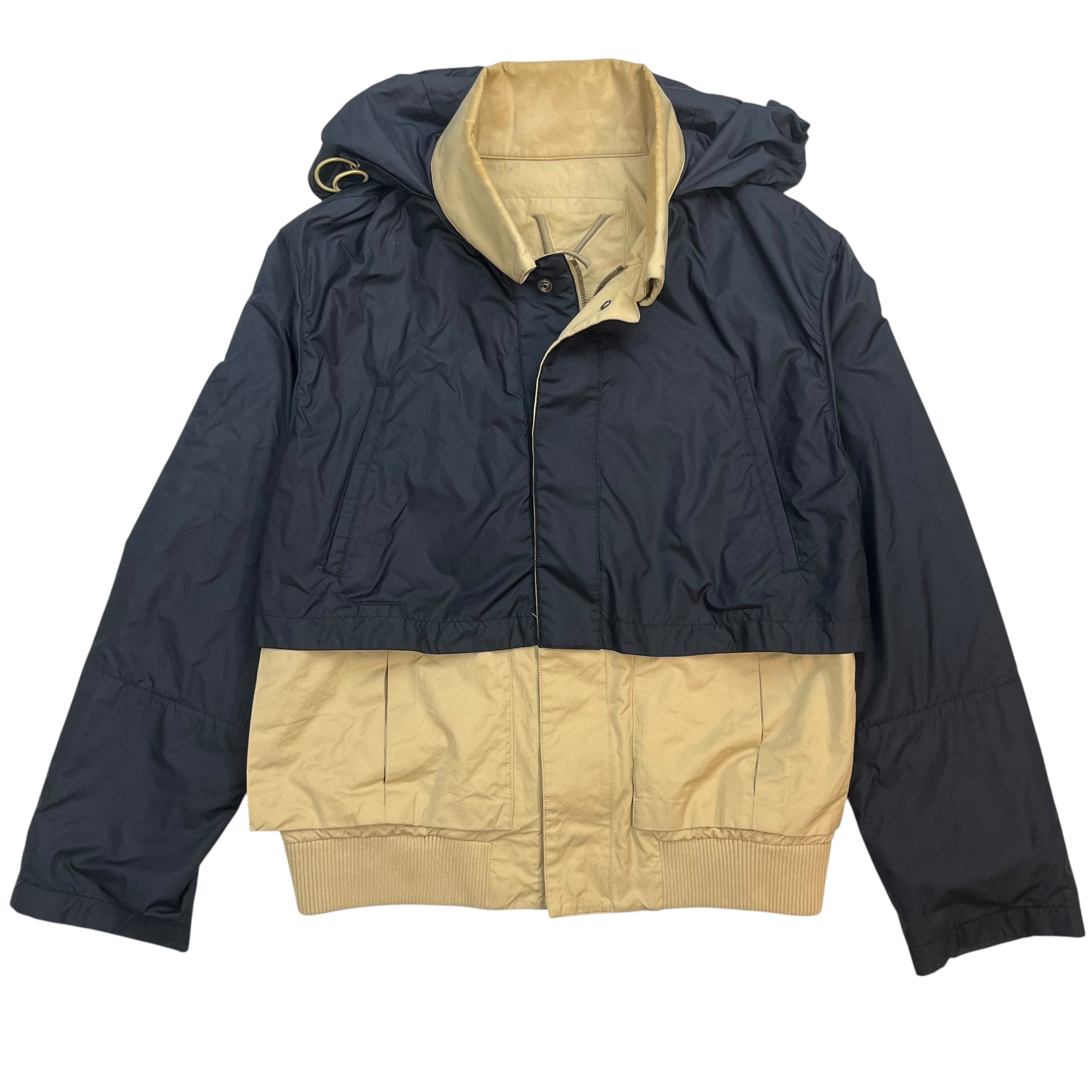 Vintage Yves Saint Laurent Windbreaker Navy/Beige