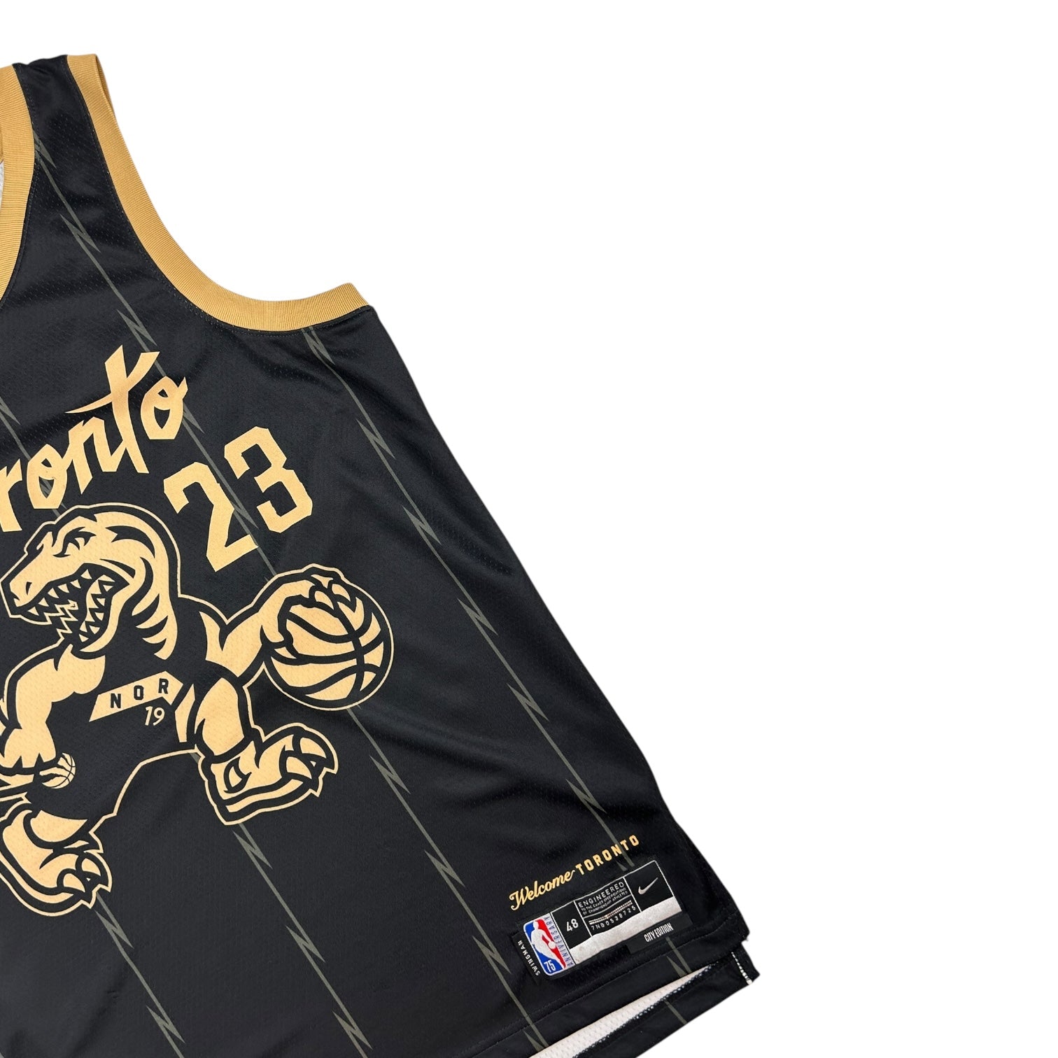Toronto Raptors Fred VanVleet  2021 City Edition Jersey Black/Gold