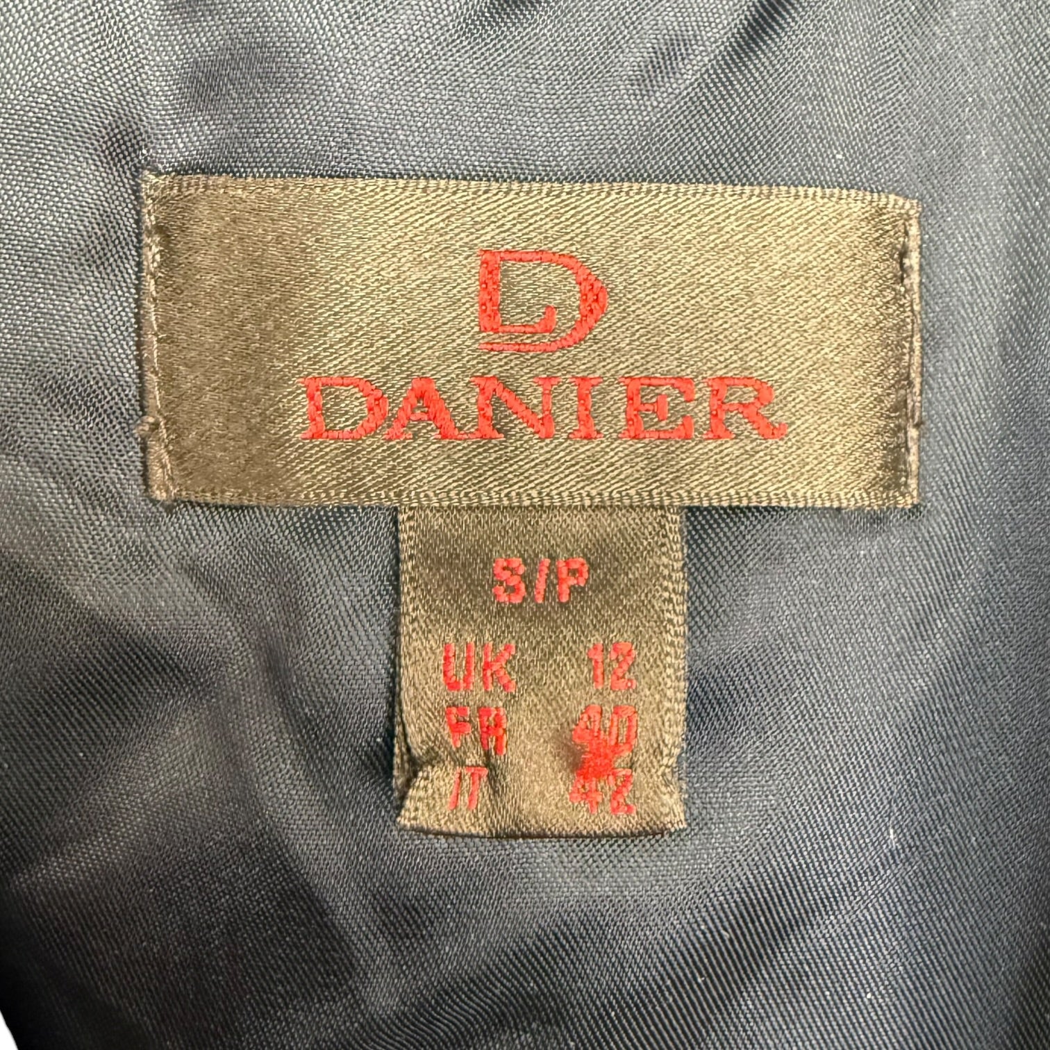 (W) Vintage Danier Leather Trench Coat Black