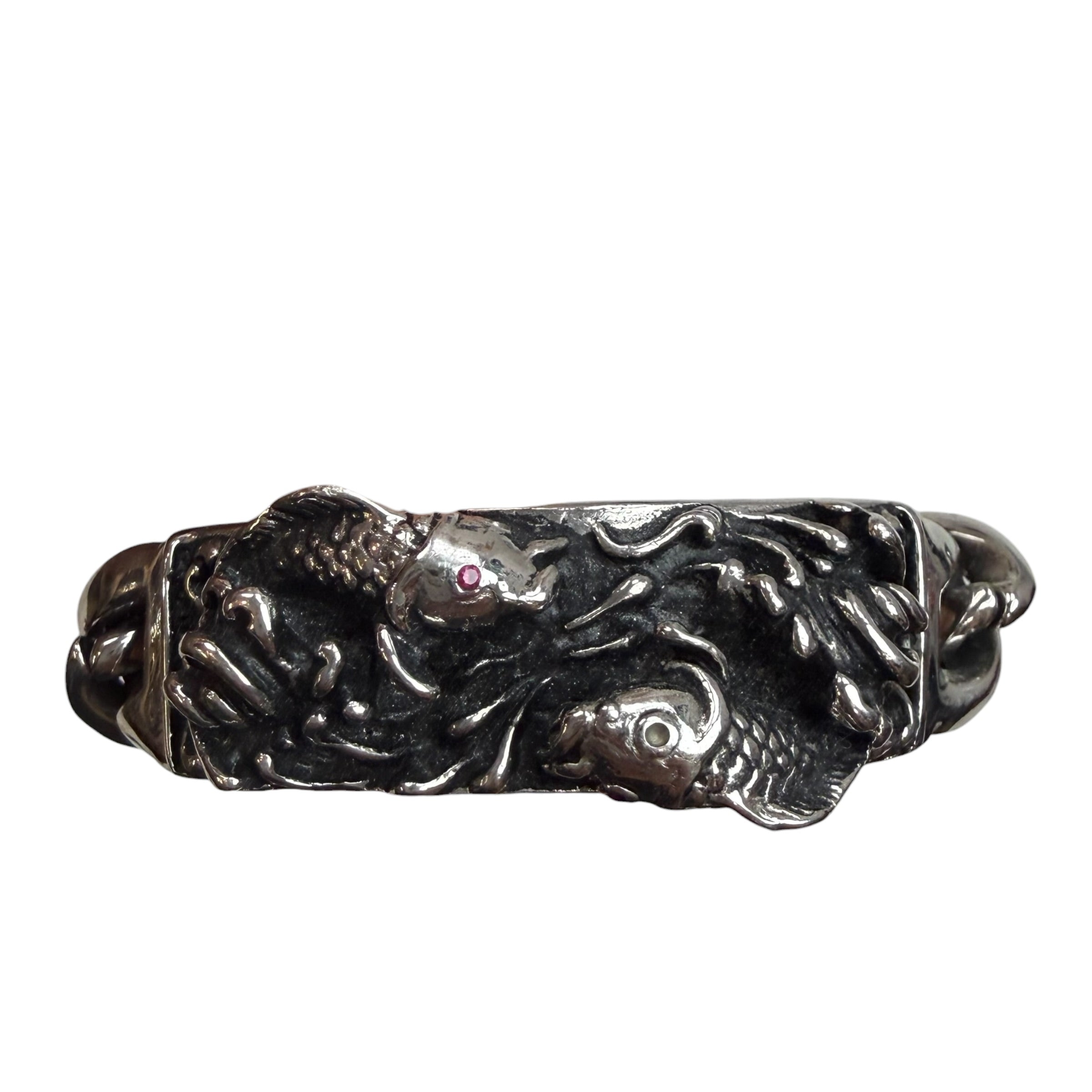 Vintage Y2K Ed Hardy Koi Fish Bracelet Stainless Steel