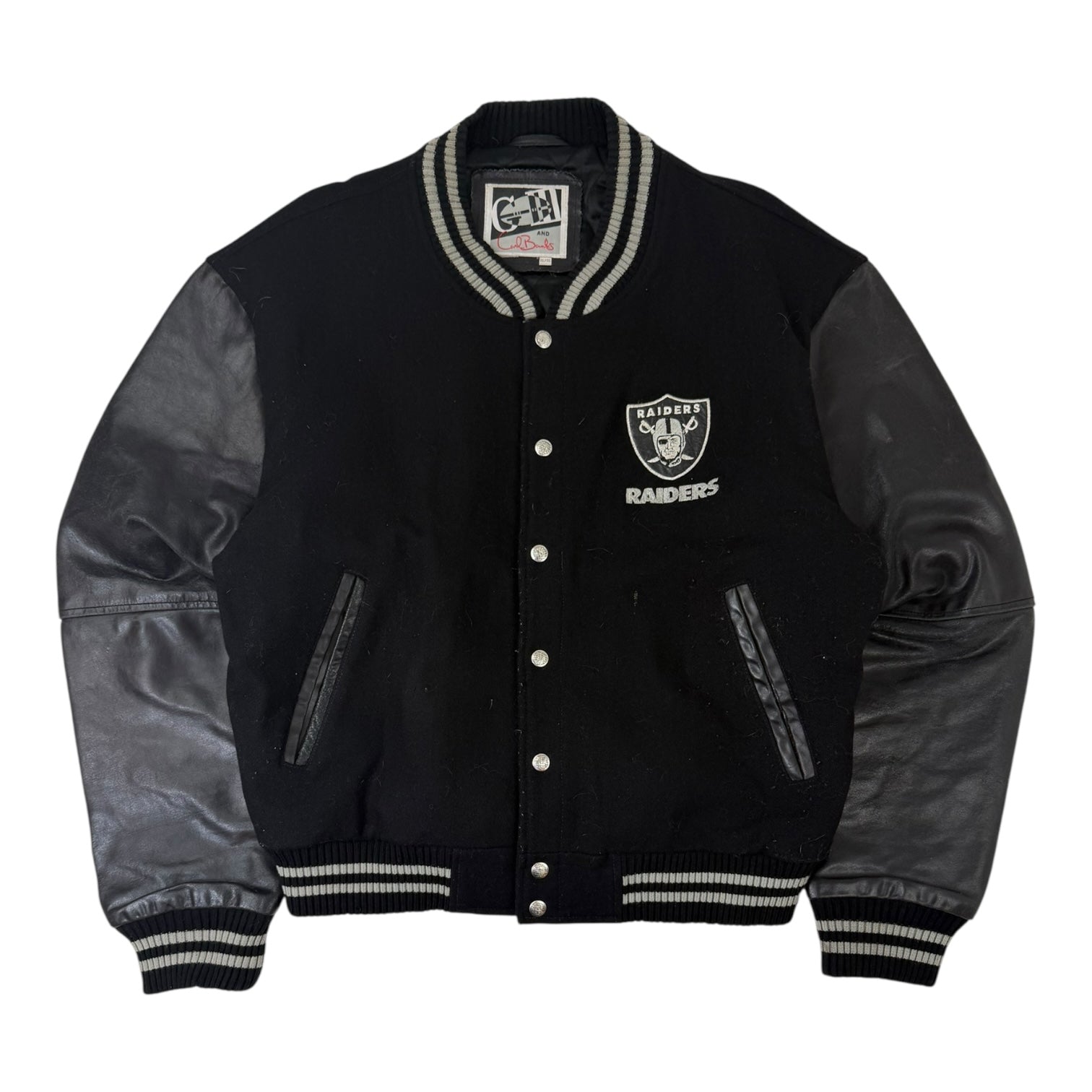 Vintage Wool & Leather Los Angeles Raiders Varsity Jacket Black