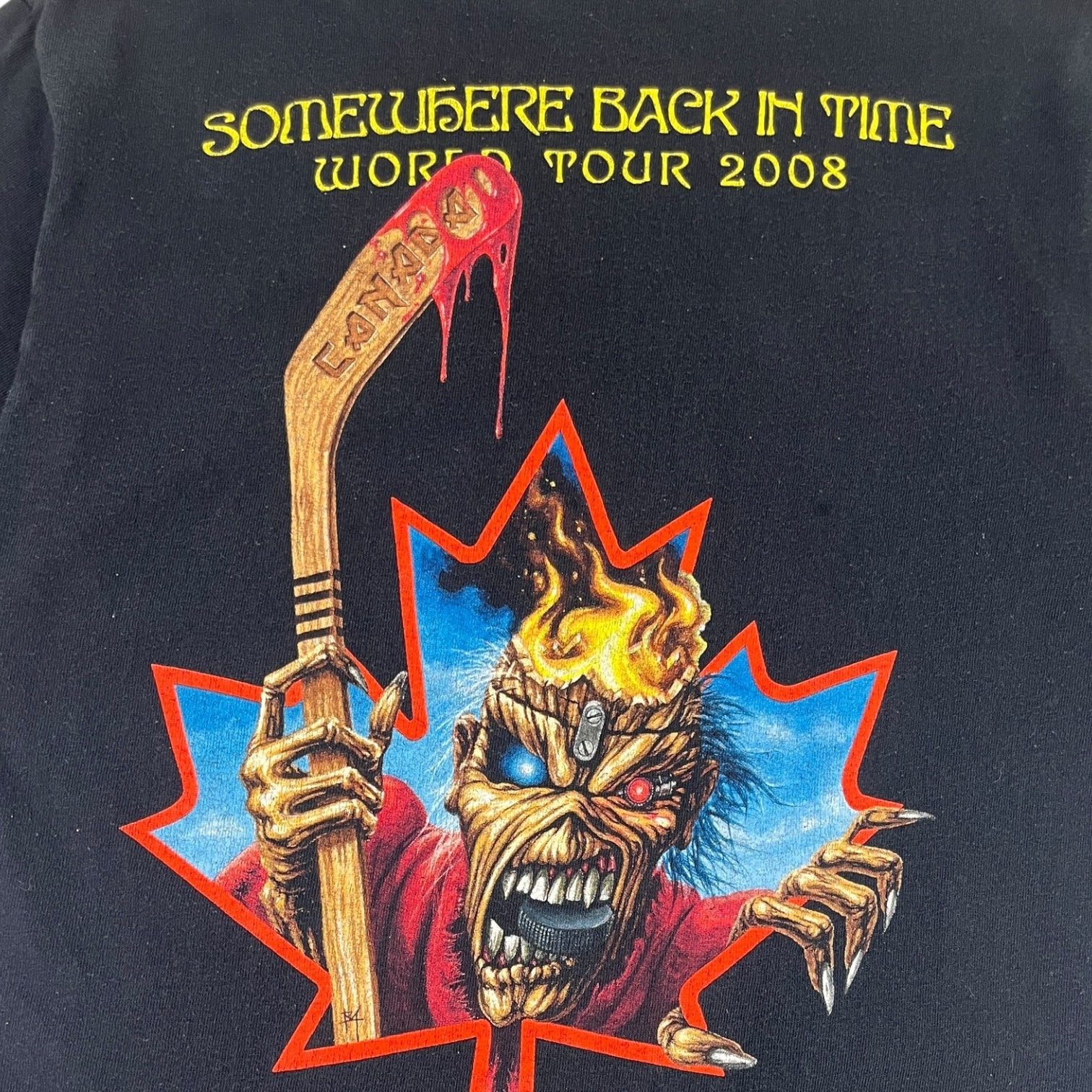 Vintage 2008 Iron Maiden “Somewhere Back In Time” Tour T-Shirt Black