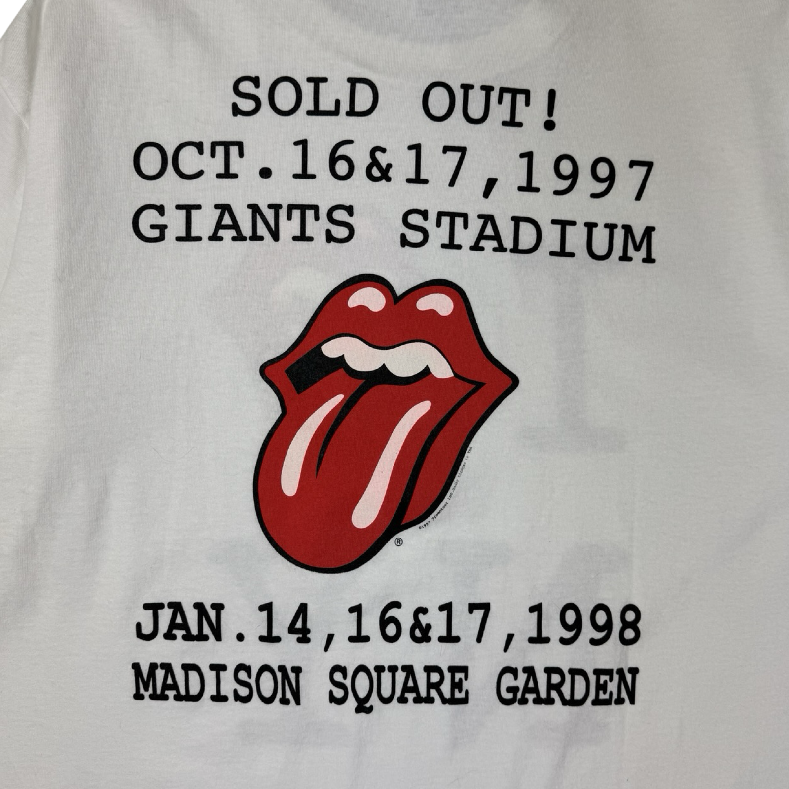 1997 The Rolling Stones "I Love New York" T-Shirt