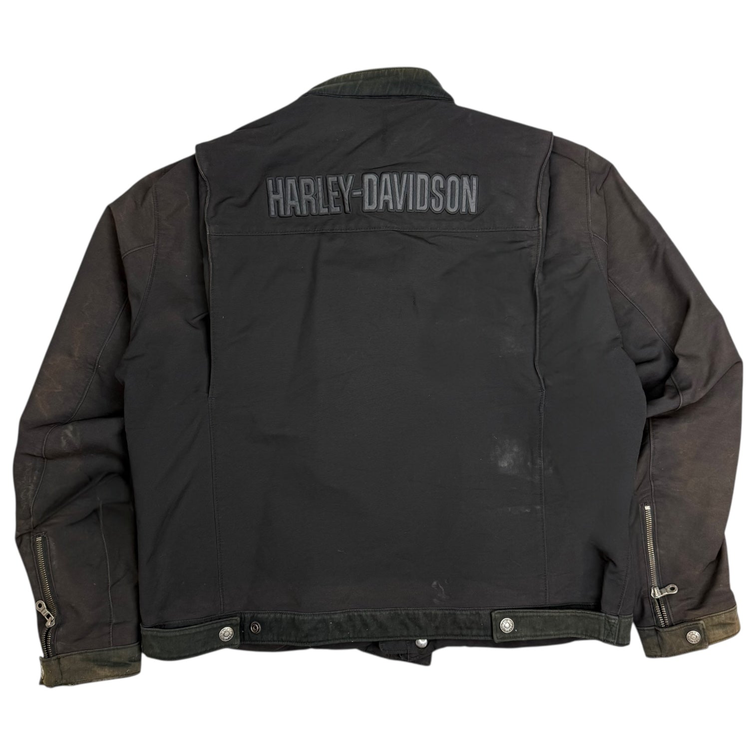 Vintage Harley Davidson Motorcycle Jacket Black