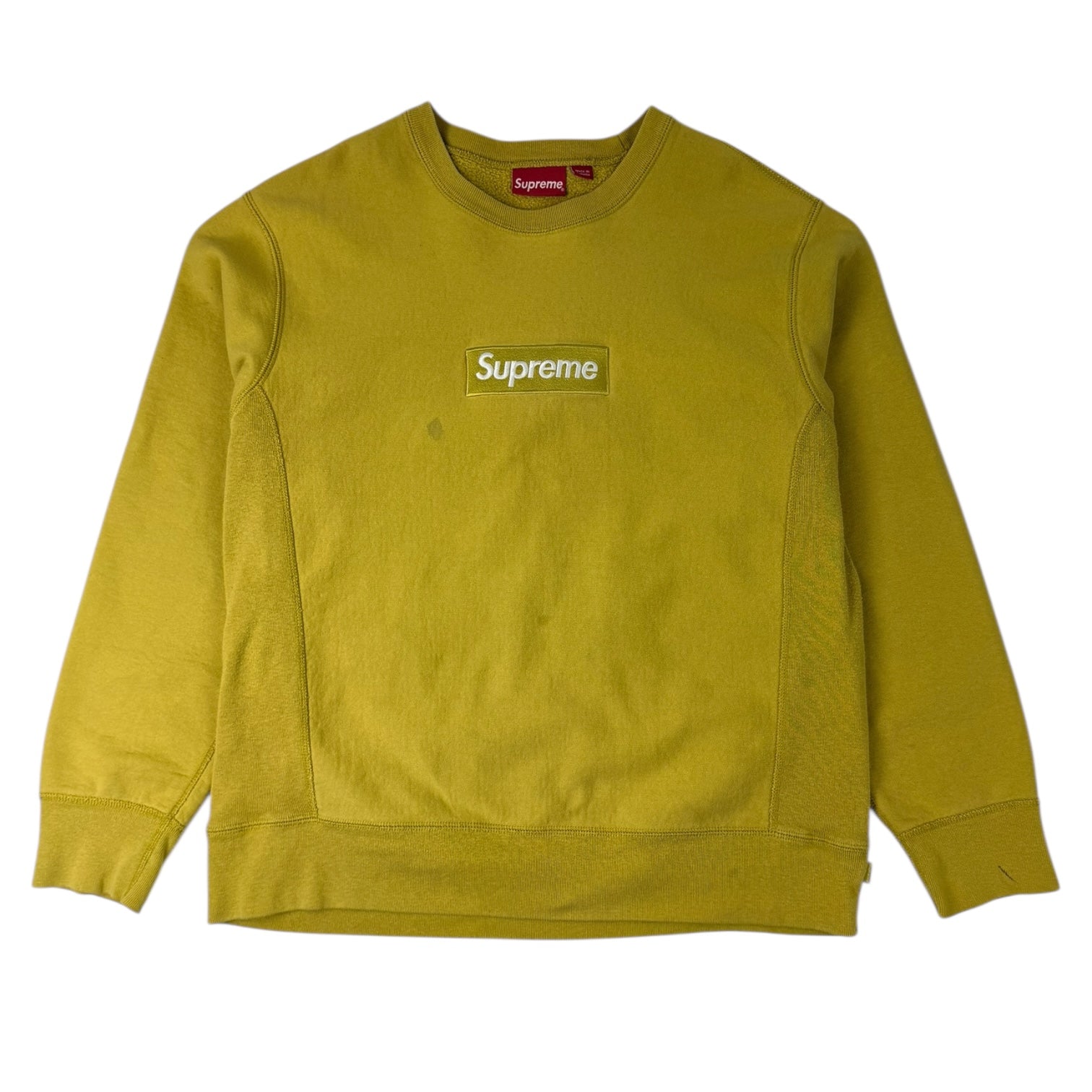 Supreme Box Logo Crewneck Yellow FW18