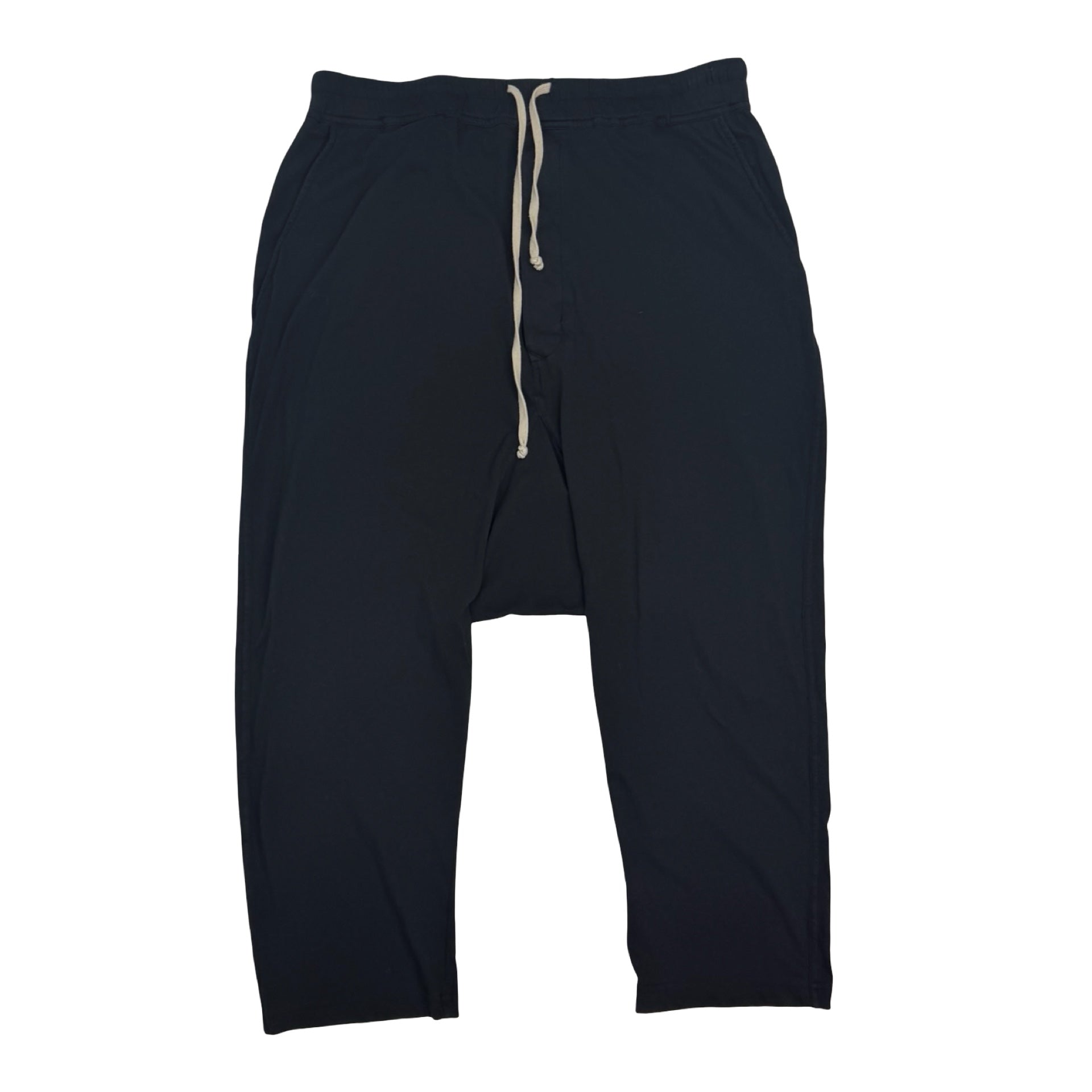 Rick Owens DRKSHDW Drop Crotch Cropped Sweatpants Black