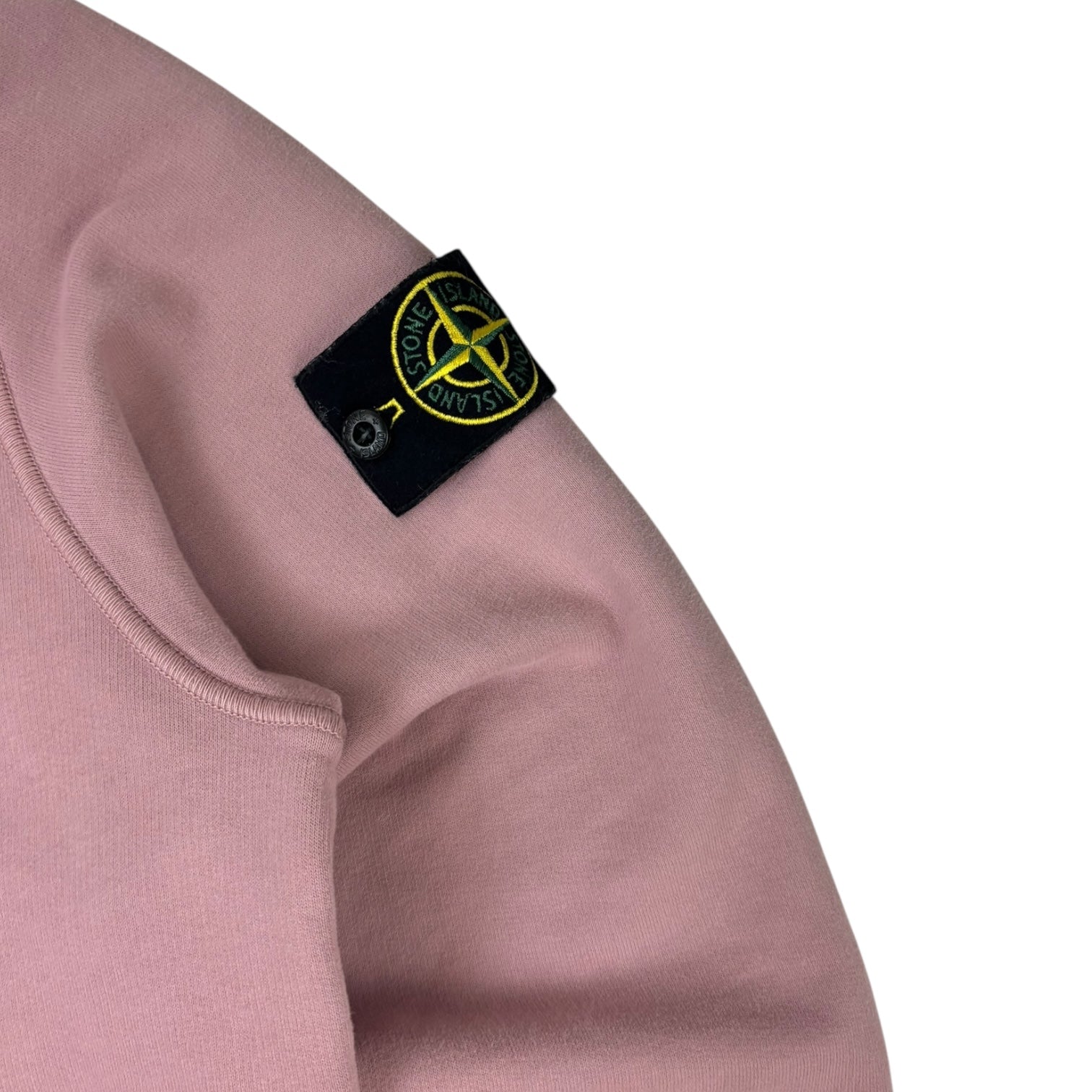 Stone Island Brushed Cotton Fleece Hoodie Pink