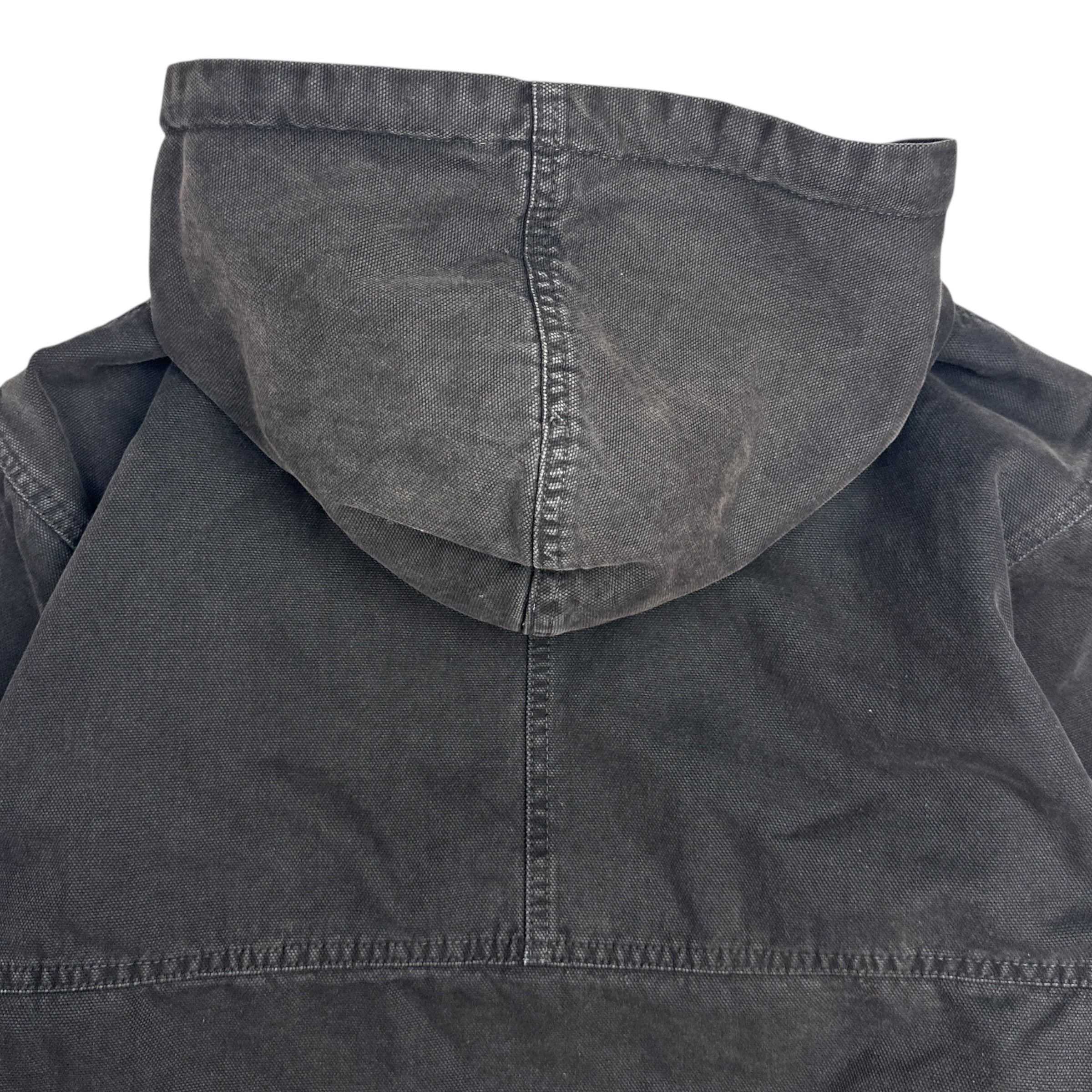 Stussy Insulated Workwear Canvas Jacket Washed Black