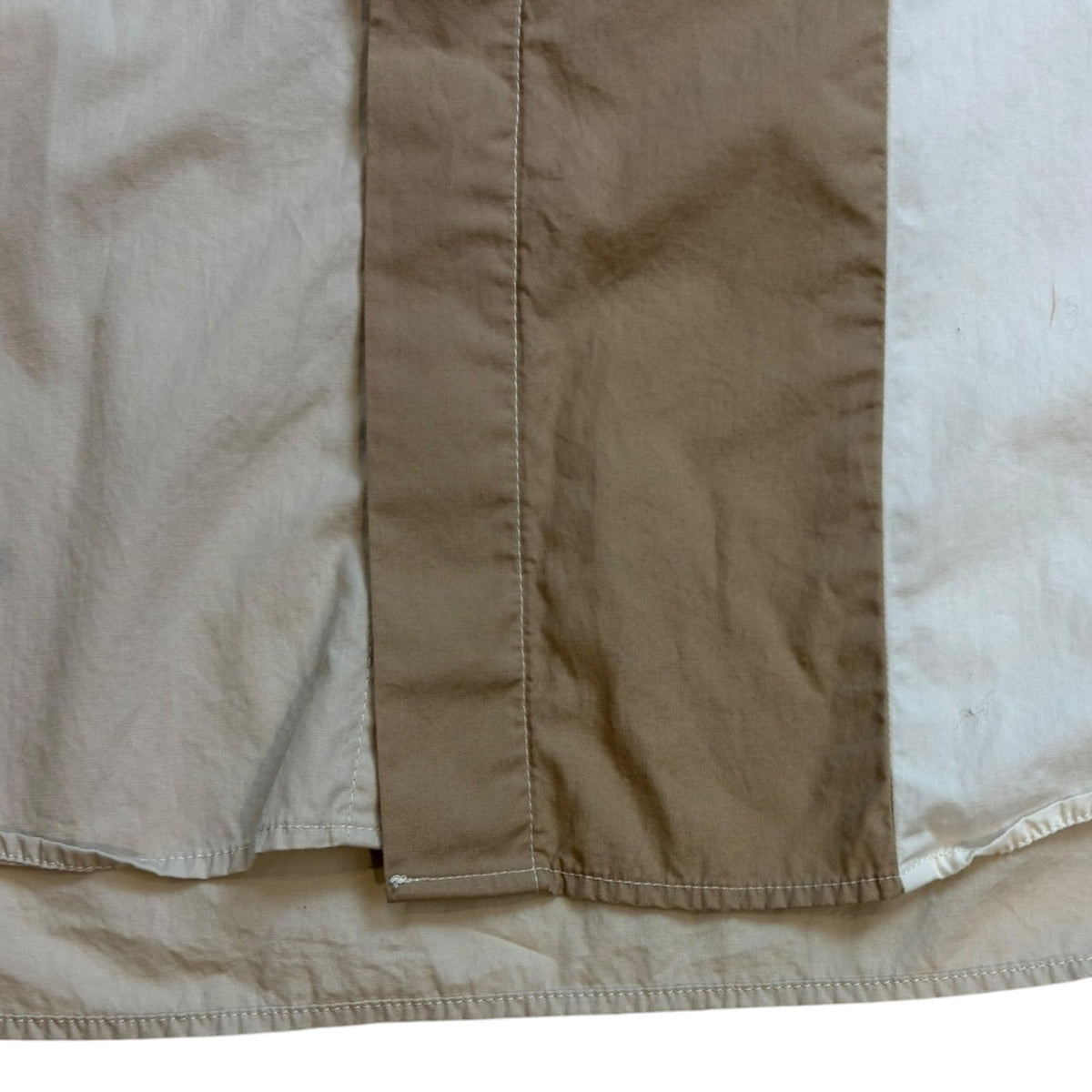 Engineered Garments Broadcloth Combo Button-Up Khaki/White