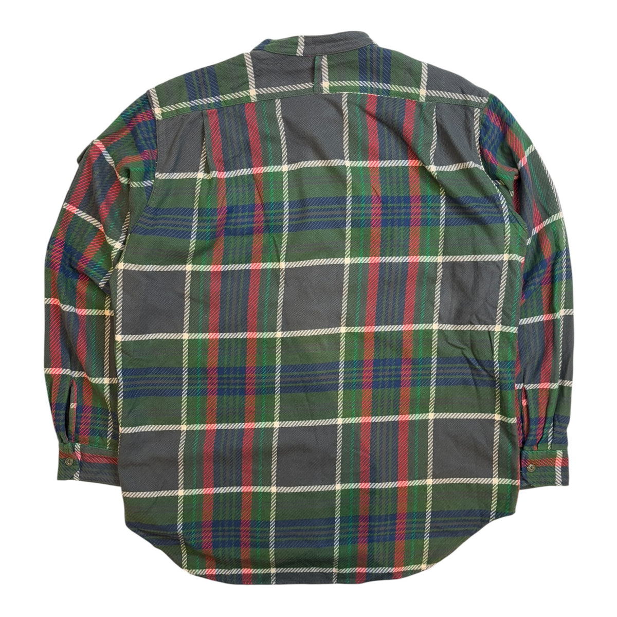 Engineered Garments Cotton Heavy Twill North Western Button-Up Olive Plaid