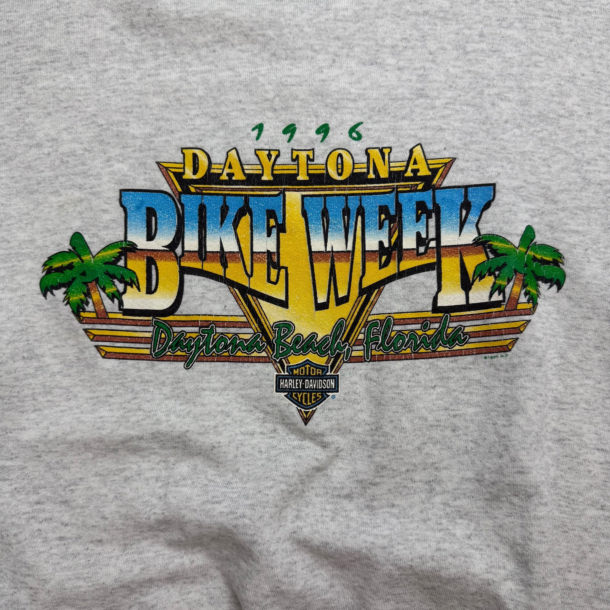 1996 Harley Davidson Daytona Bike Week Crewneck Grey