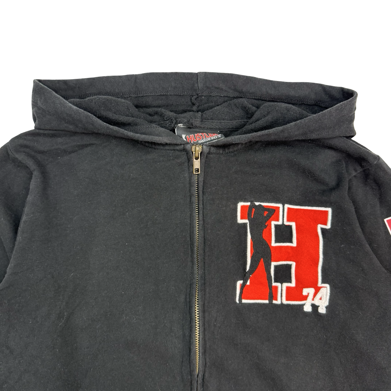 (W) Vintage Hustlers ‘74 Zip Up Hoodie Black