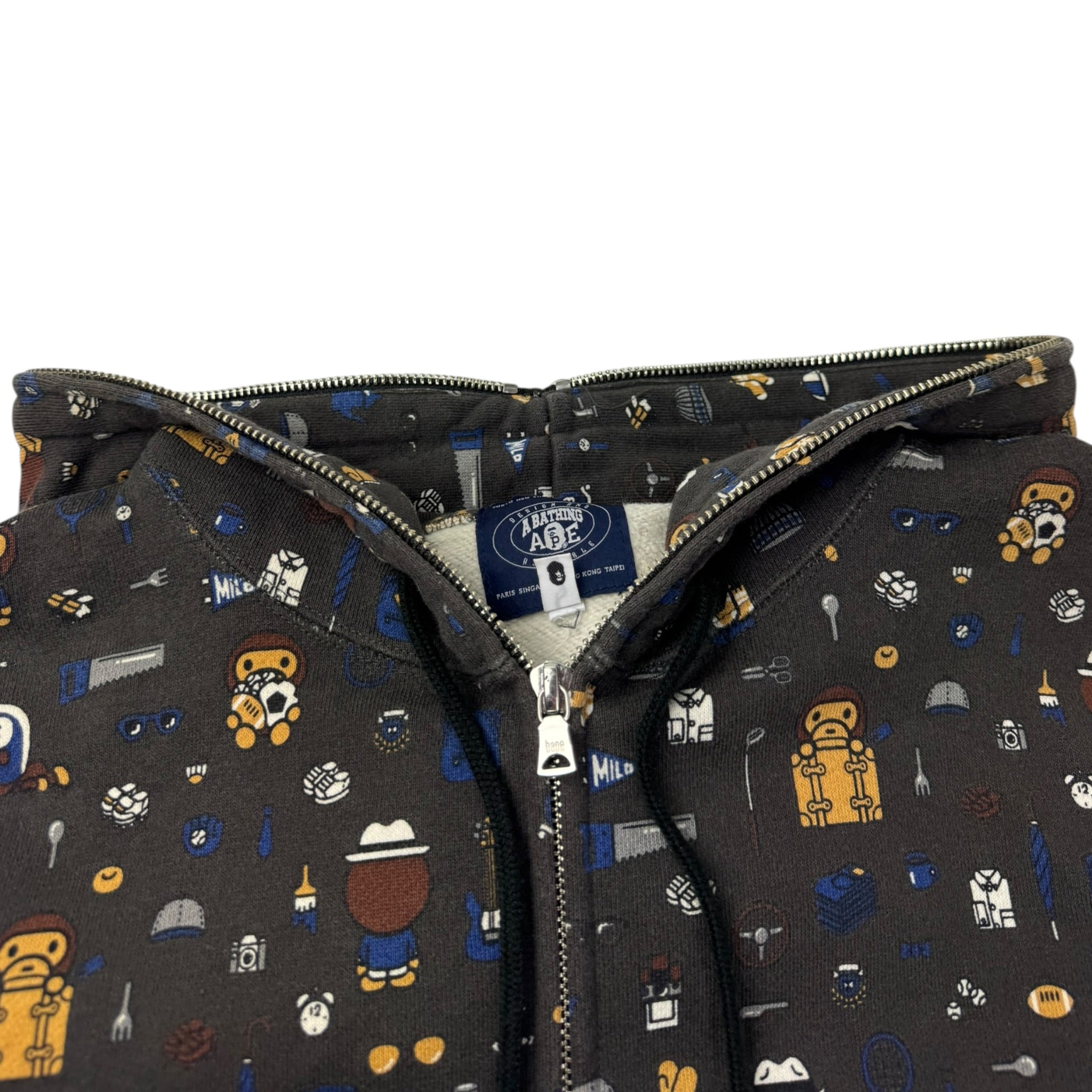 A Bathing Ape Baby Milo All Over Print Zip Up Hoodie